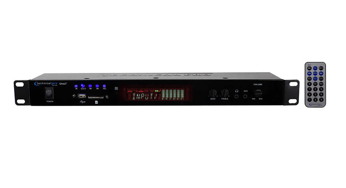 B-Stock: Technical Pro UREC7 Rack-Mountable USB/SD Recording Deck - Black