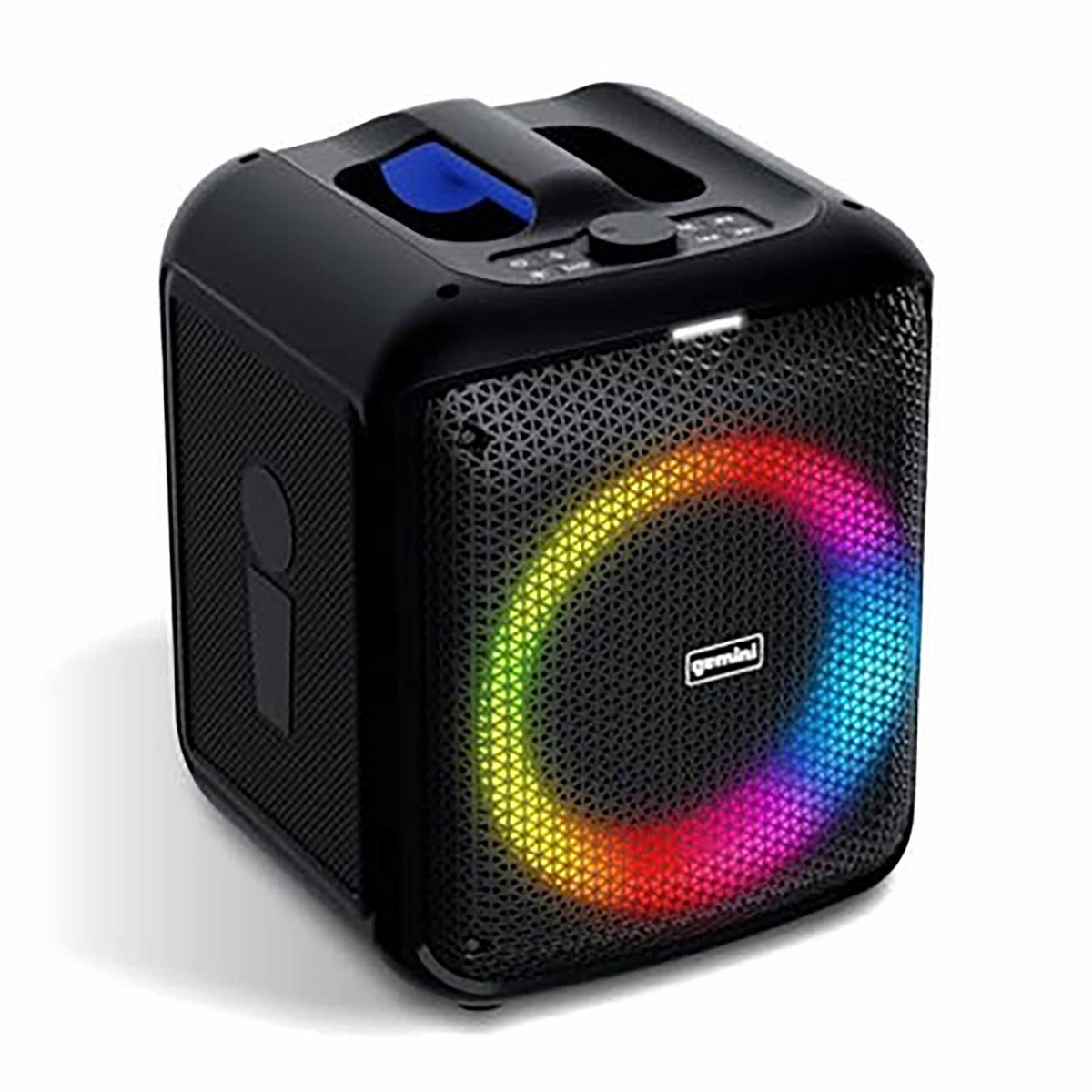 Gemini Sound GGO-650L portable Bluetooth Boombox with LED Party Lights, 6.5" Woofer, 10-Hour Battery