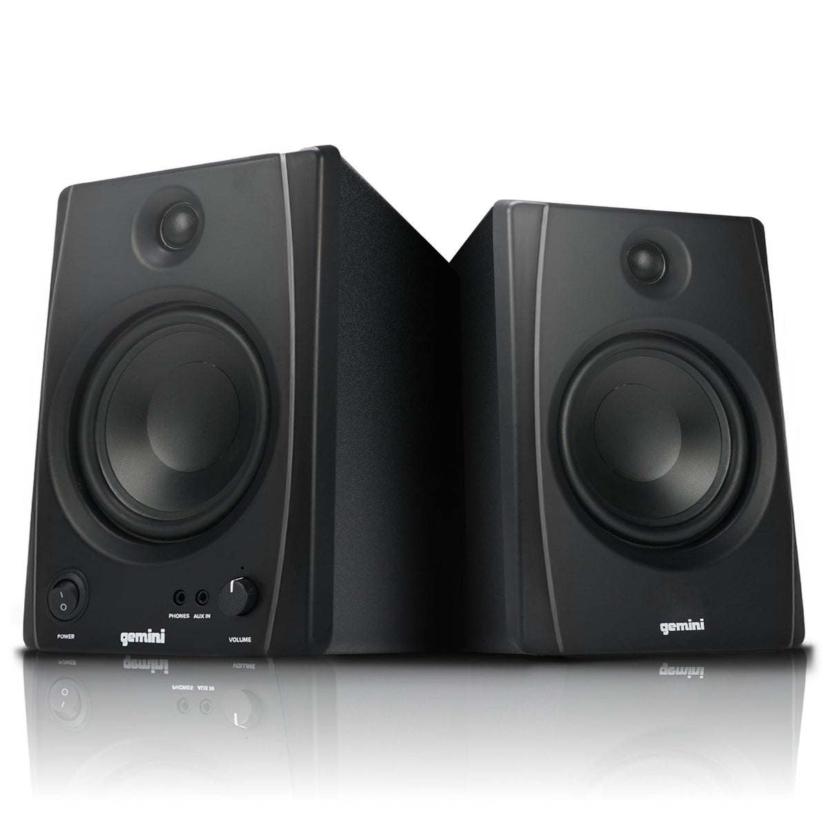 Gemini Sound SMX-5BT 5" Bookshelf Studio Monitors with Bluetooth, 5" Woofers