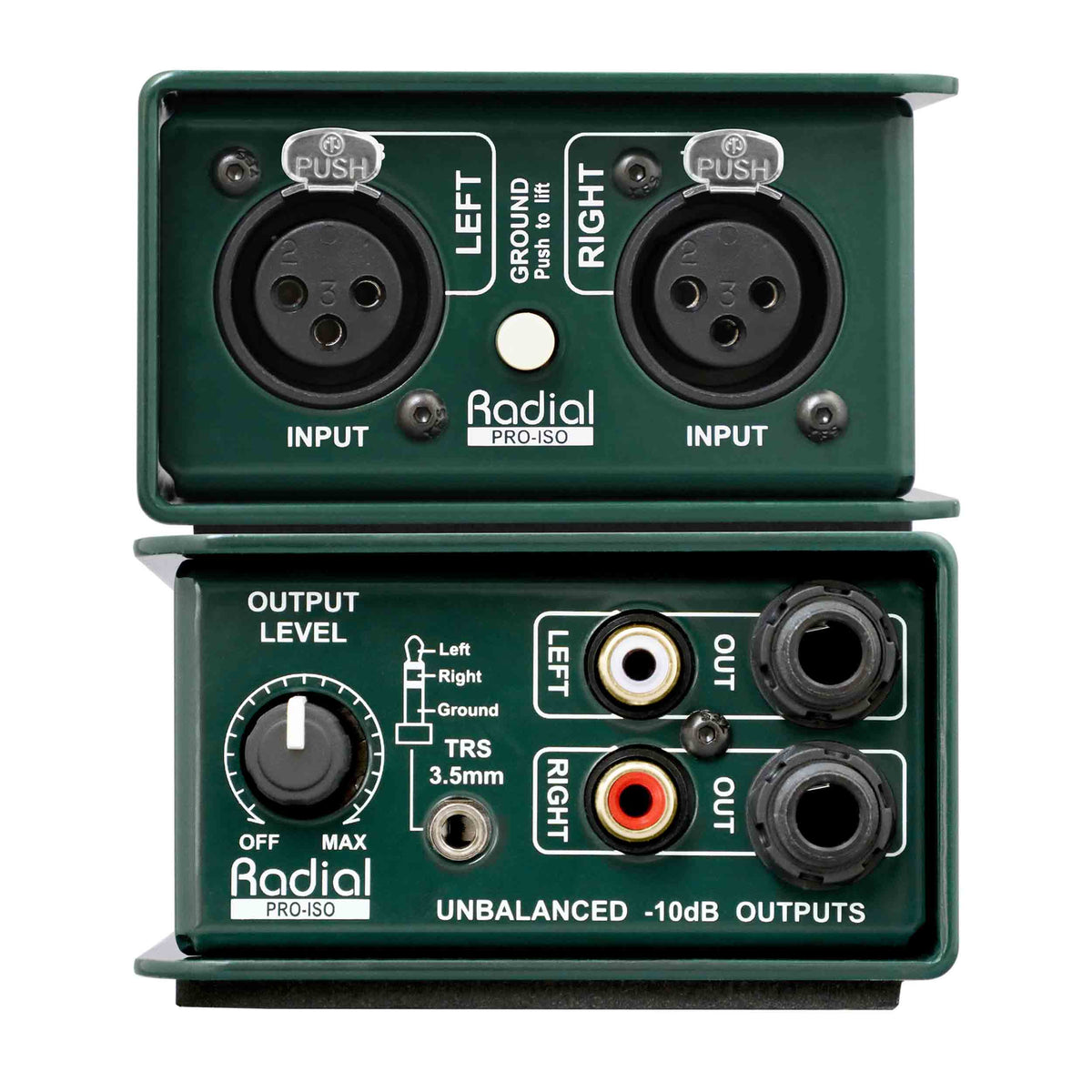 Radial Engineering Pro Iso Stereo Line Isolator with Transformer Isolation and Level Control