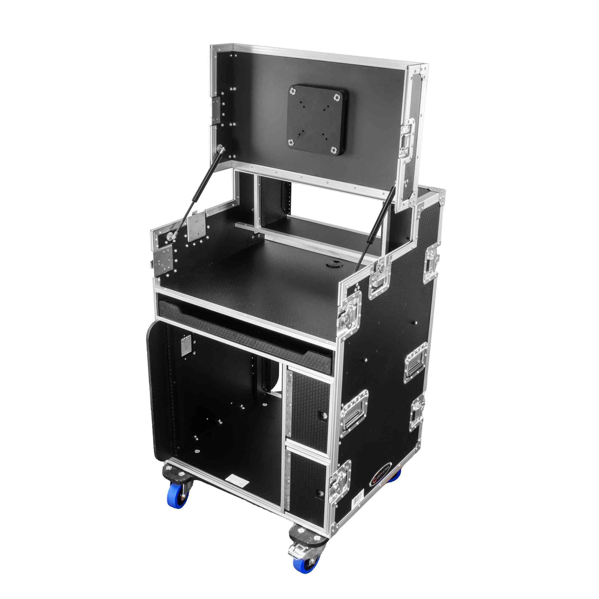 Odyssey FLYPACK1 Portable Video Production Workstation Flight Case with 12U and 4U Rack Space