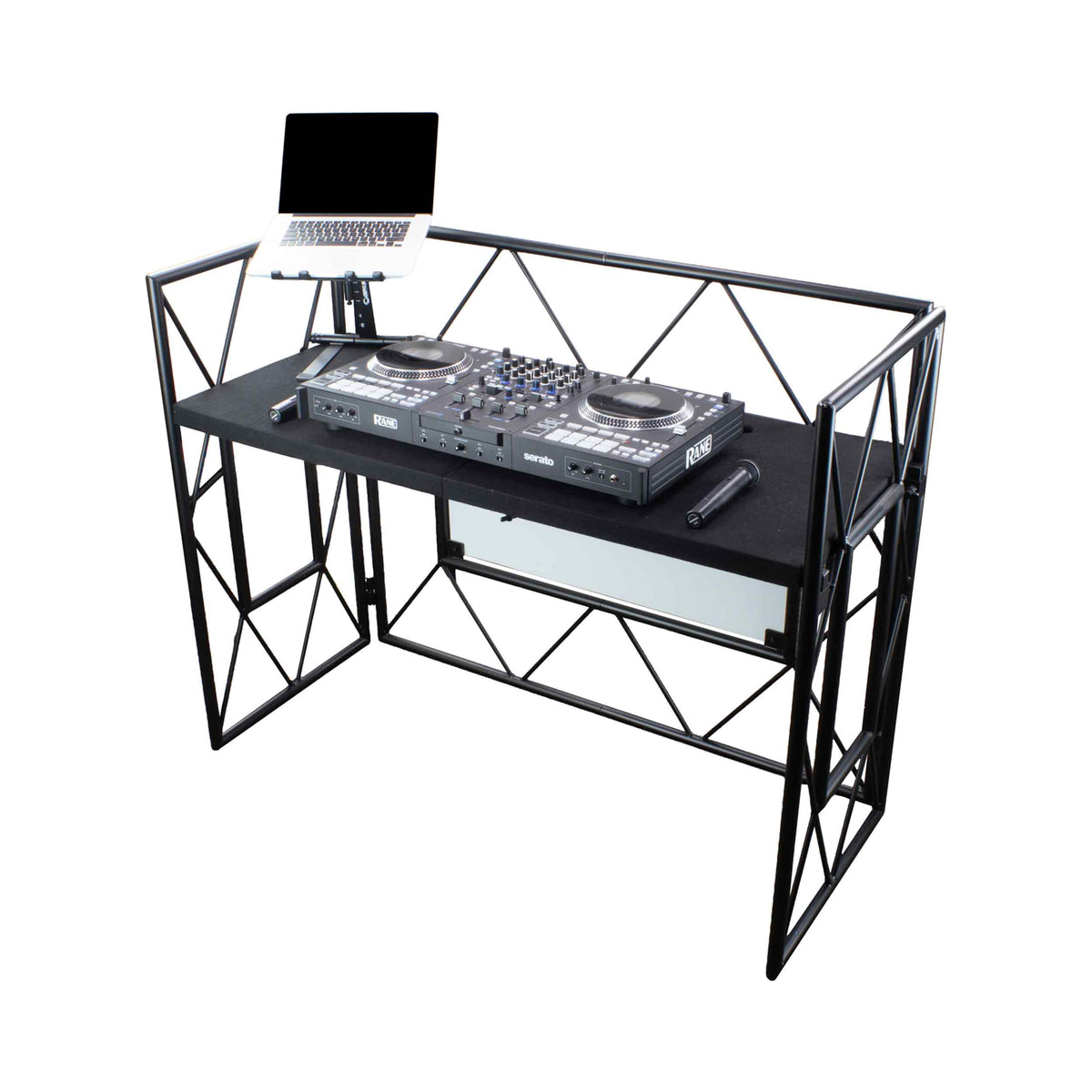 Odyssey ATRUSSDJBOOTH01 Truss Style DJ Booth with 55.5 Inch Wide Work Surface