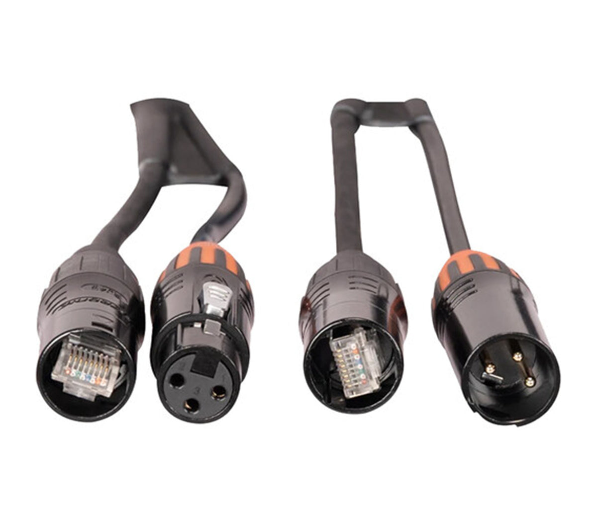 Accu-Cable AC5AXLR-100 CAT5/XLR Link Combo Cable with Shielded Locking CAT5 - 100 Foot