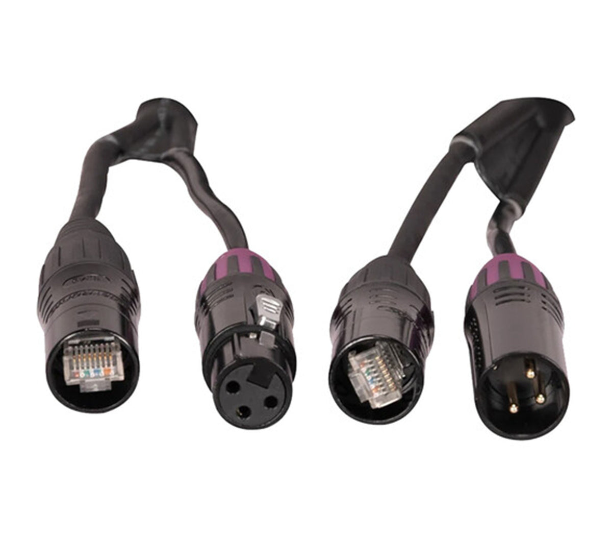 Accu-Cable AC5AXLR-150 CAT5e/XLR Link Combo Cable with Shielded Locking CAT5e and 3-Pin XLR - 150 Foot