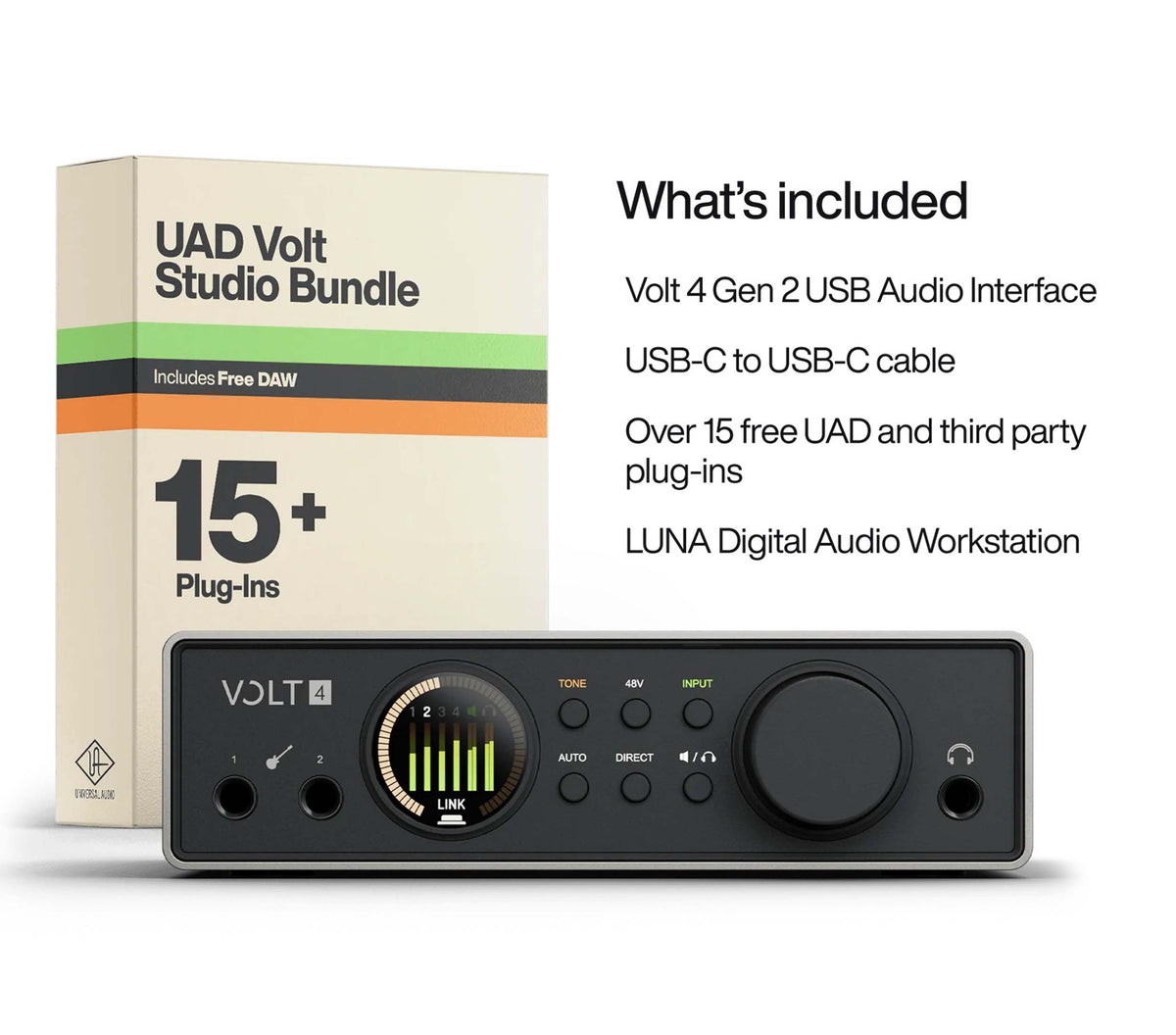 Universal Audio Volt 4 Gen 2 12-In/6-Out USB Audio Interface with ADAT and MIDI
