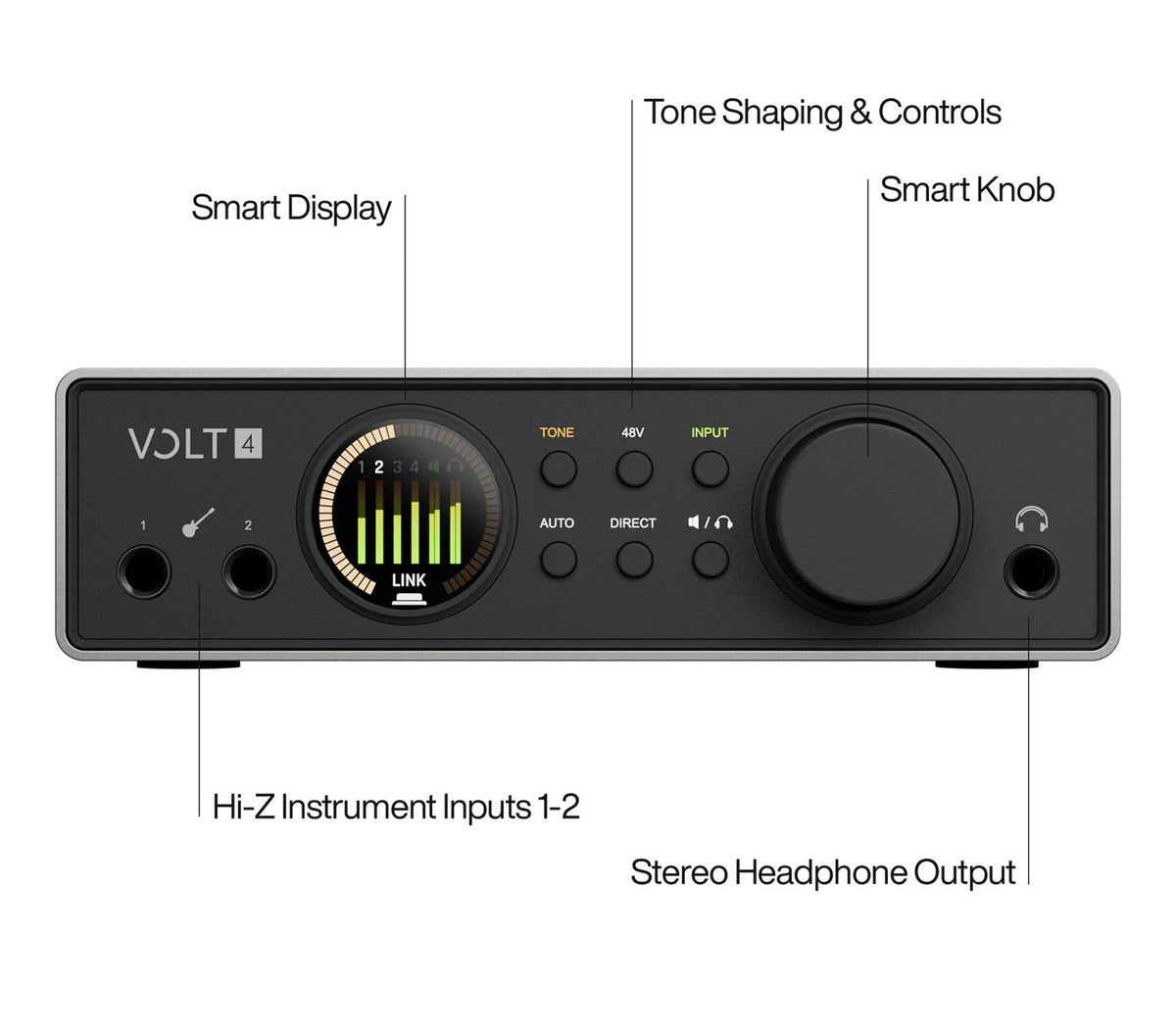 Universal Audio Volt 4 Gen 2 12-In/6-Out USB Audio Interface with ADAT and MIDI by Universal Audio