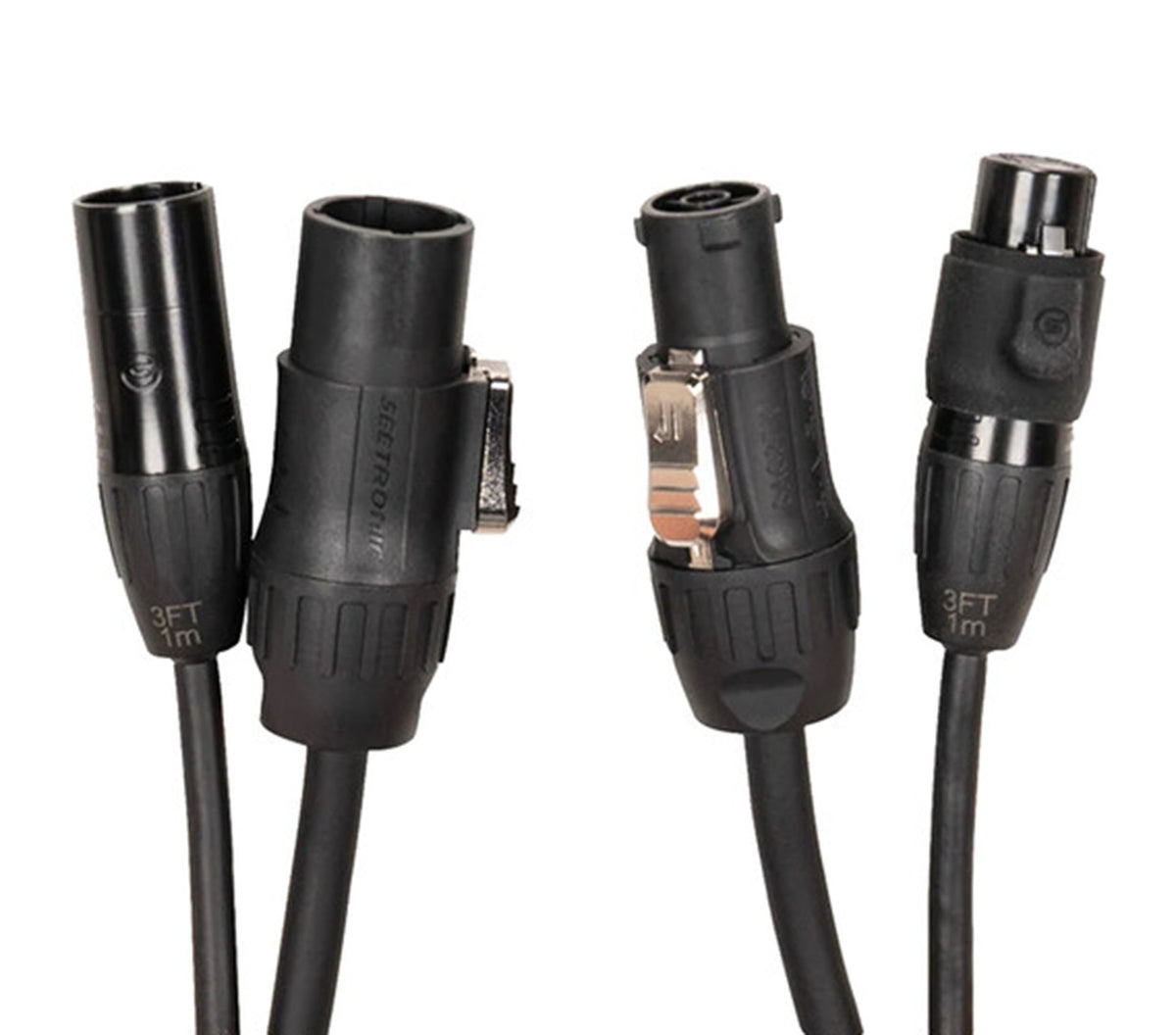 Accu-Cable SPD255 5-Pin DMX Combo Cable with IP65 Power Rating - 25 ft