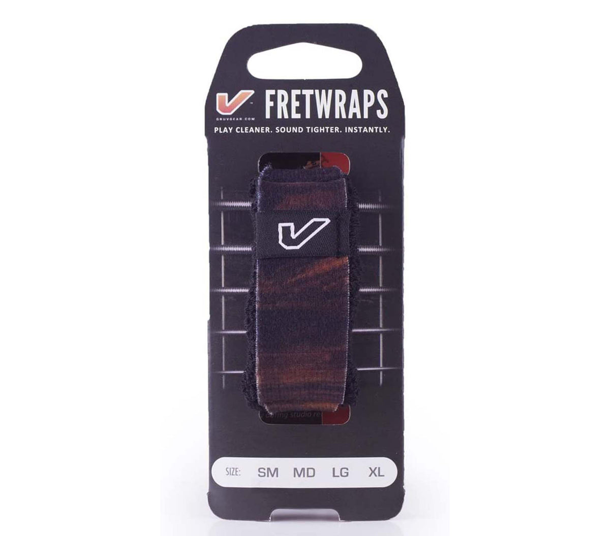 Gruv Gear FW-1PK-MED-SM Apagador de Cuerdas FretWraps Madera 'Nogal' 1 Paquete