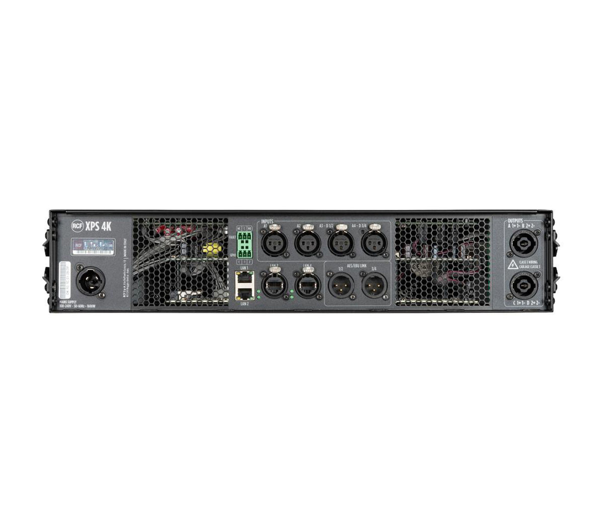 RCF XPS 4K 4-Channel Class D DSP Amplifier with RDNet and Touchscreen - 4000W by RCF