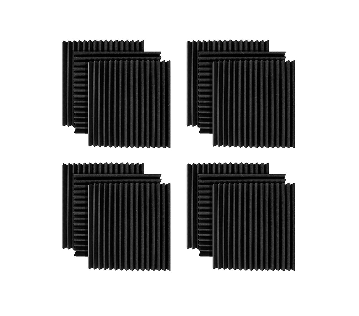 Ultimate Support WPW-24_12 Wedge Acoustic Foam Panels Charcoal - 12 Pack by Ultimate Support