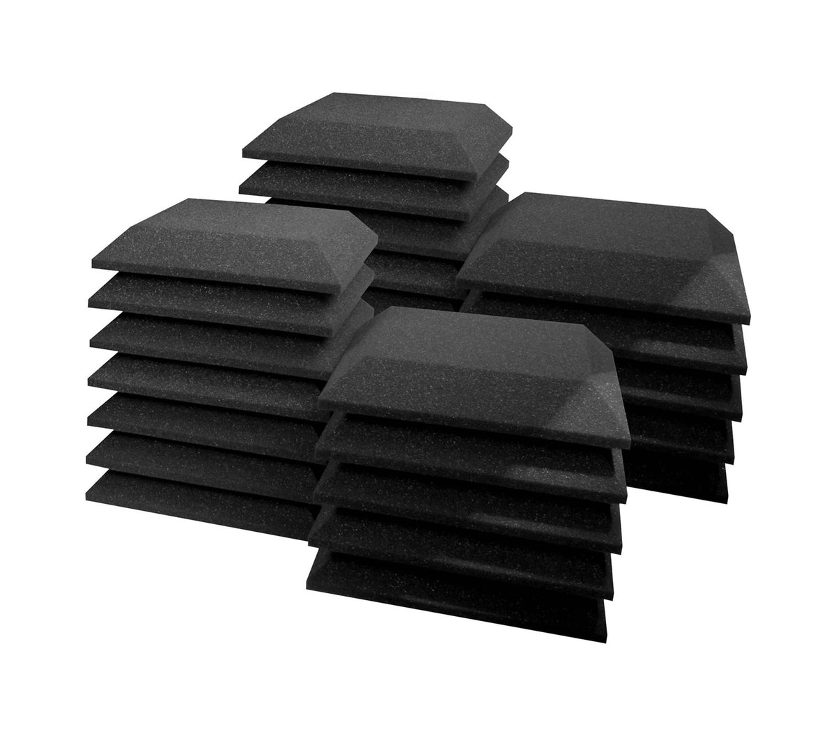 Ultimate Support WPB-12_24 Beveled Acoustic Foam Panels in Charcoal - 24 Pack
