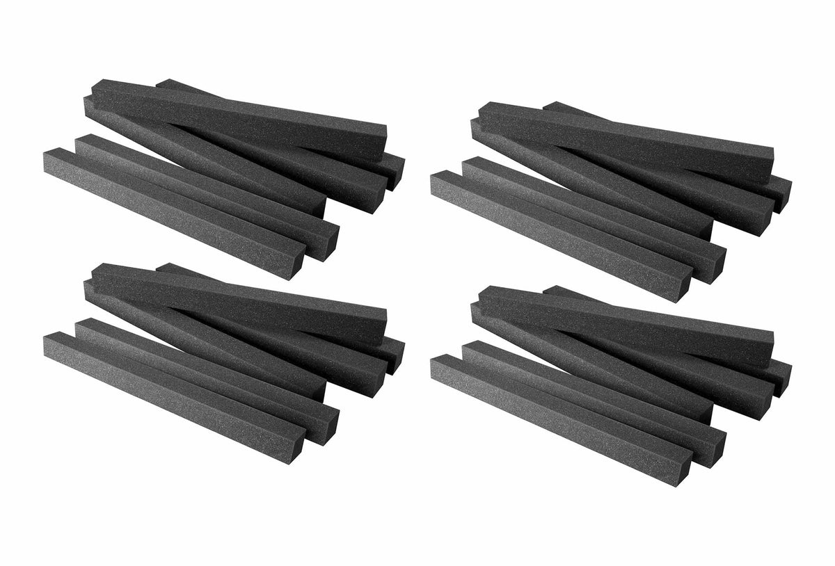 Ultimate Support FE-24_24 Acoustic Foam Corner Edging in Charcoal – 24 Pack