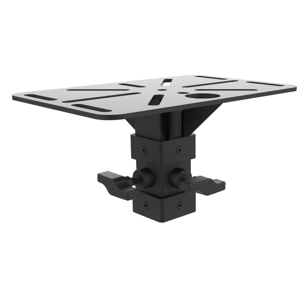 ProX X-LS812PLATEBLK Universal Mounting Plate with Pole Mount for Moving Heads, Projectors and Speakers - 12 × 8-Inch