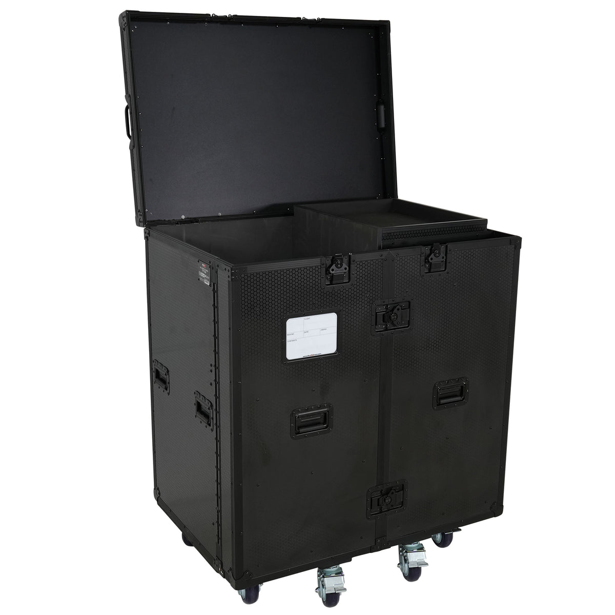 ProX XS-6DMIC25WBL-TYTAN ATA Mic Stand Case with 6 Utility Drawers - Holds 25 Mic Stands - All-Black