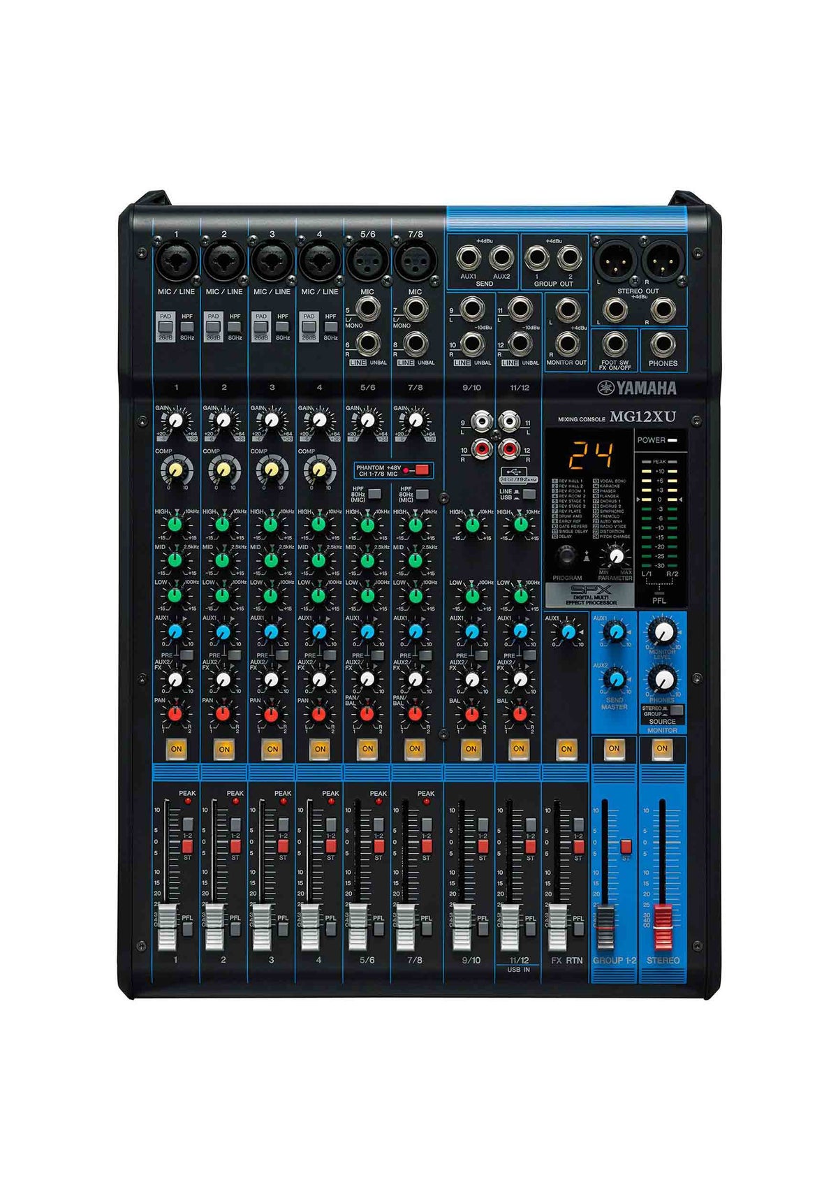 Yamaha MG12XU, 12-Channel Analog Mixer with USB Audio Interface