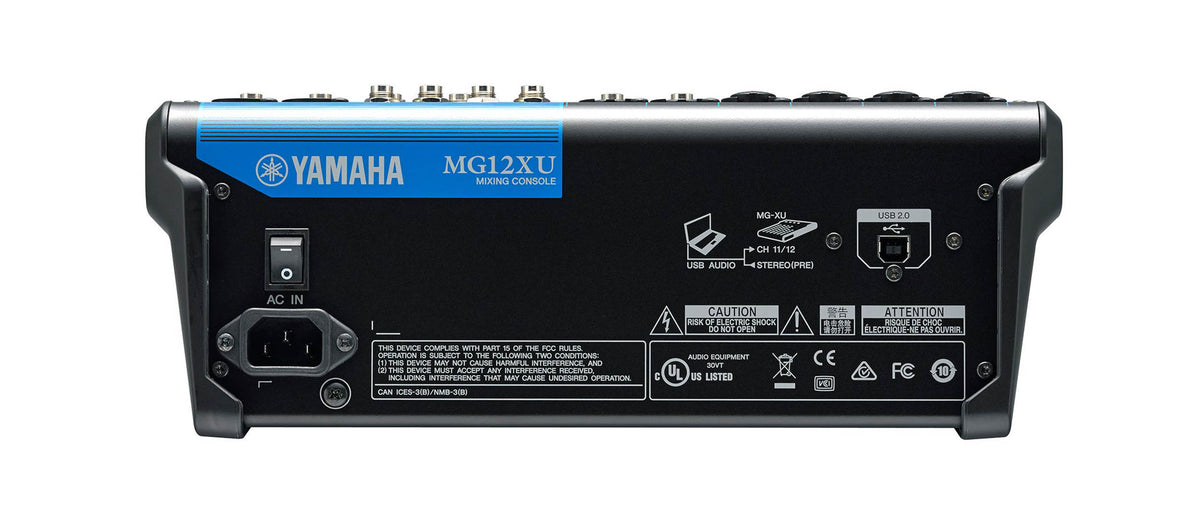 Yamaha MG12XU, 12-Channel Analog Mixer with USB Audio Interface