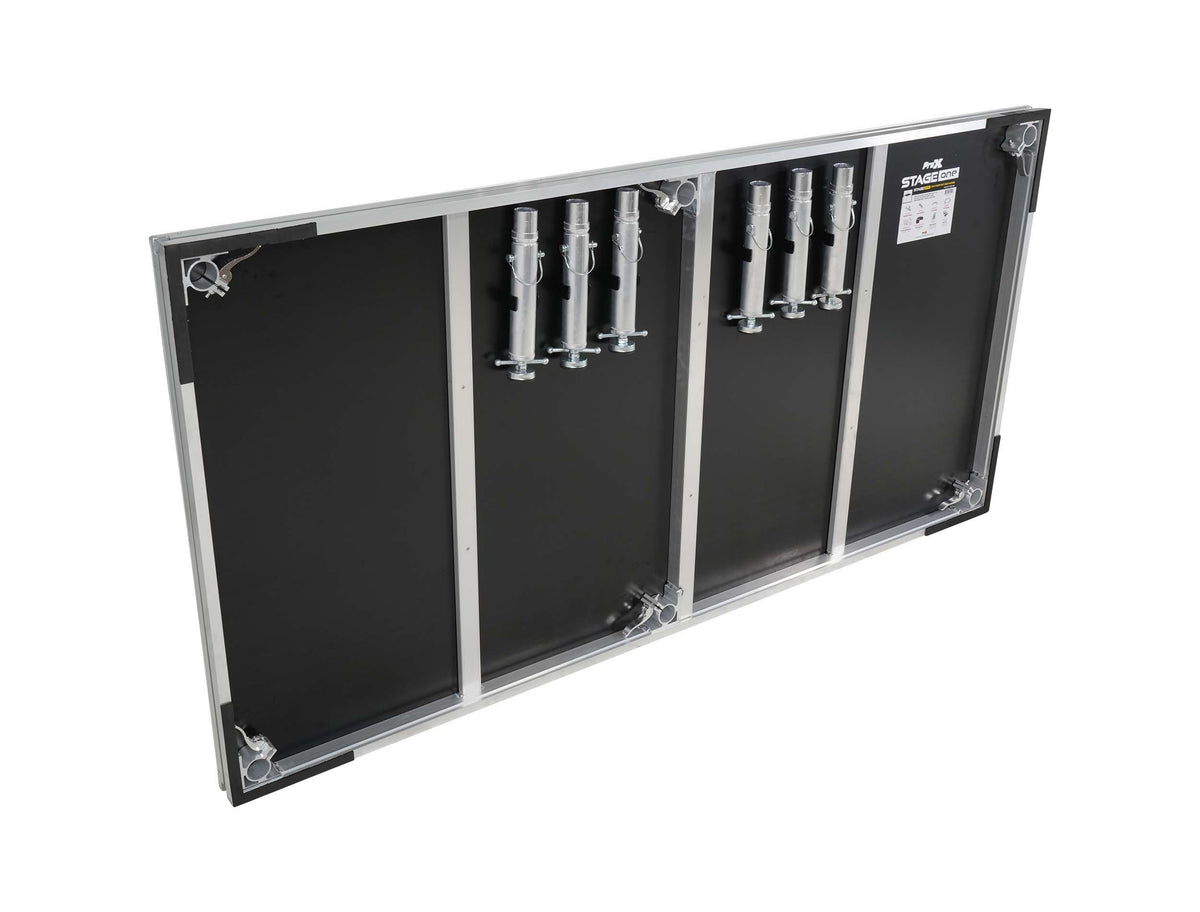 ProX XSU-4X8, 4' x 8' Portable Stage Deck with Adjustable 16" to 22" Telescoping Legs