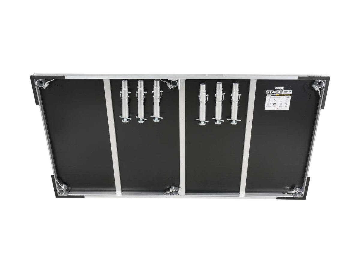 ProX XSU-4X8, 4' x 8' Portable Stage Deck with Adjustable 16" to 22" Telescoping Legs