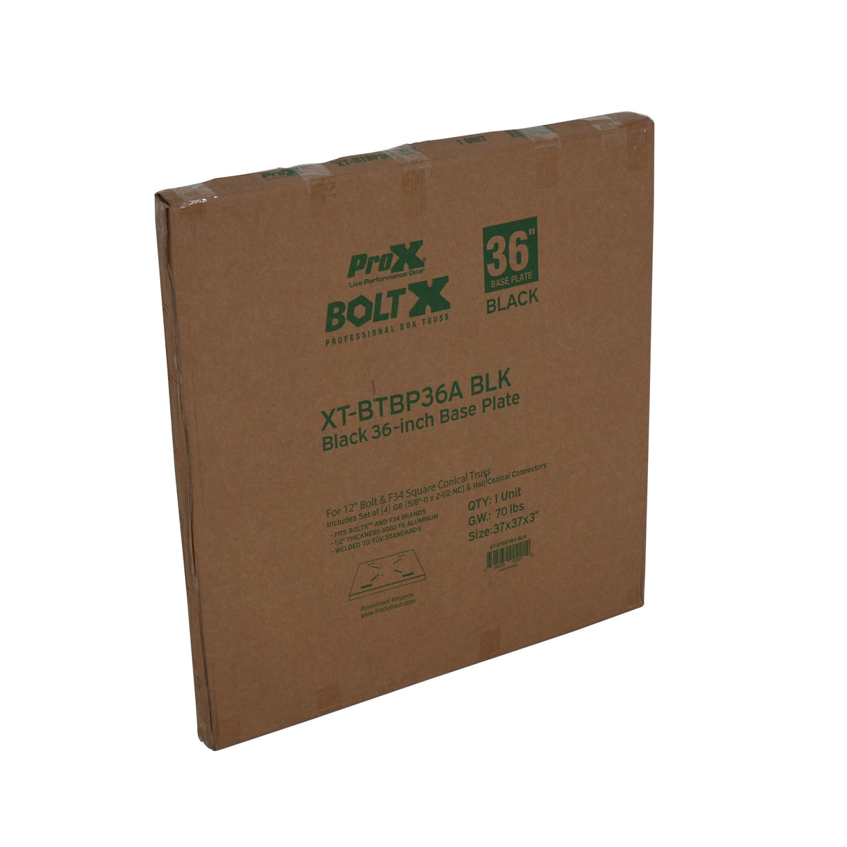 ProX XT-BTBP36ABLK, 36 Inch Black Aluminum BoltX Truss Base Plate