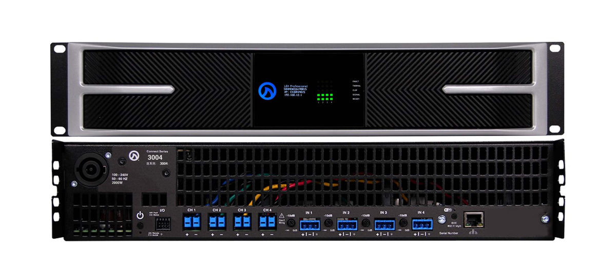 LEA Professional CDS3004, 4-Channel Cinema Digital Smart Amplifier 3000W per Channel