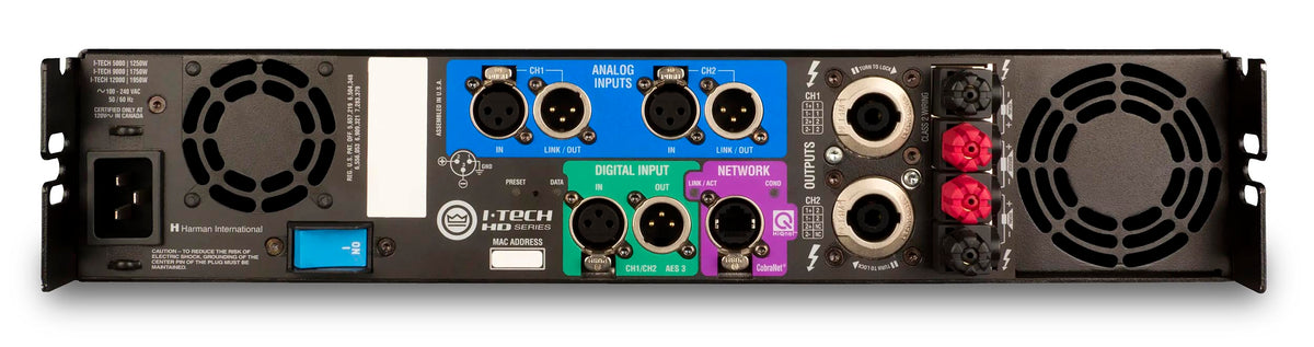 Crown I-Tech 9000HD Professional Two-Channel Touring Power Amplifier with DSP