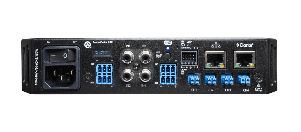 LEA Professional CS34D, 4-Channel Dante Smart Amplifier 30W per Channel by LEA Professional