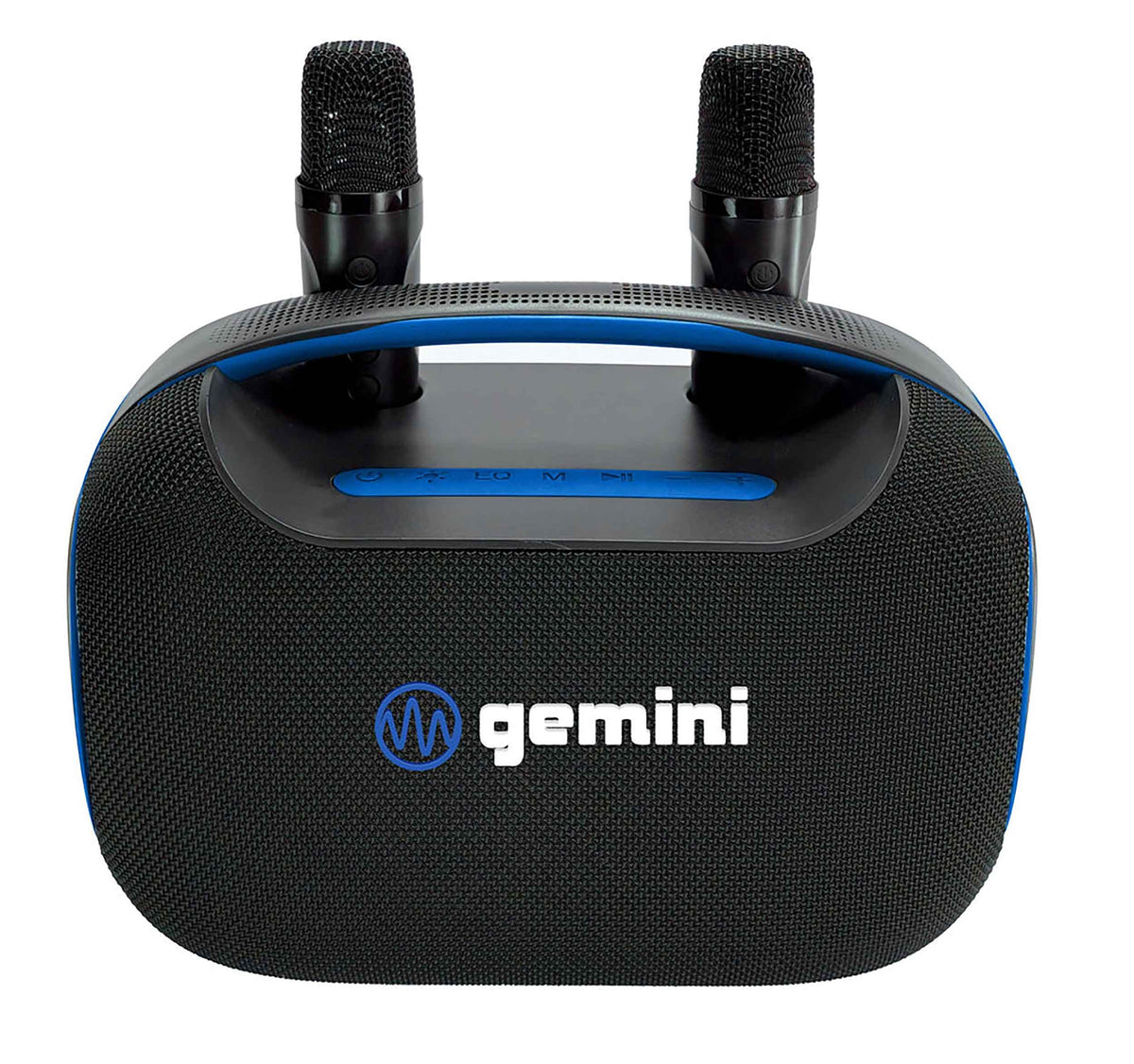 Gemini MPA-K100 portable Bluetooth Karaoke Speaker with 2 Wireless Mics and Party Lights