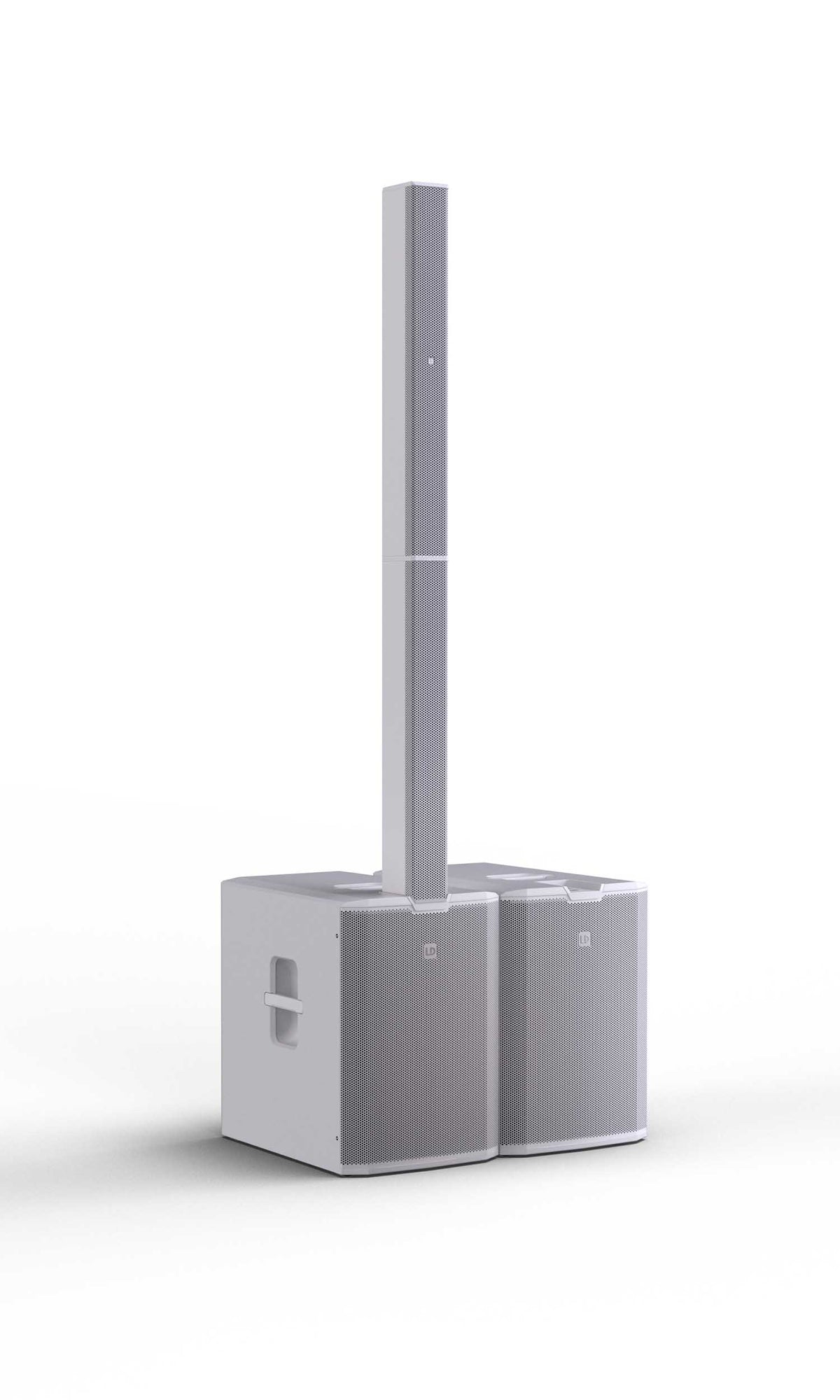 LD Systems MAUI 44 G3 MIX W, 600W Active Cardioid Column PA System with 8-Channel Digital Mixer - White by Adam Hall