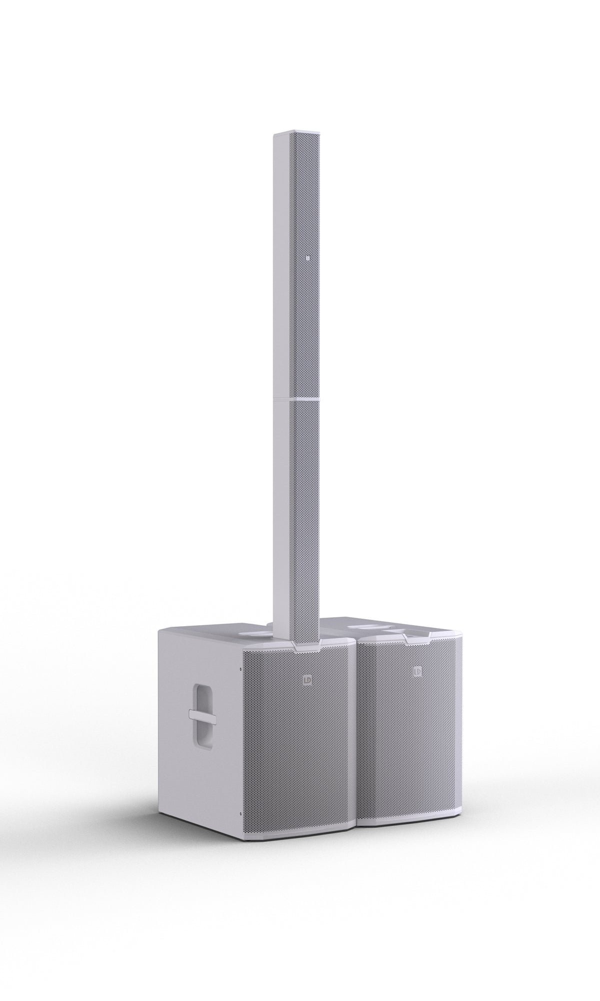 LD Systems MAUI 44 G3 W, 600W Peak Active Cardioid Column PA System with 15-Inch Subwoofer - White by Adam Hall