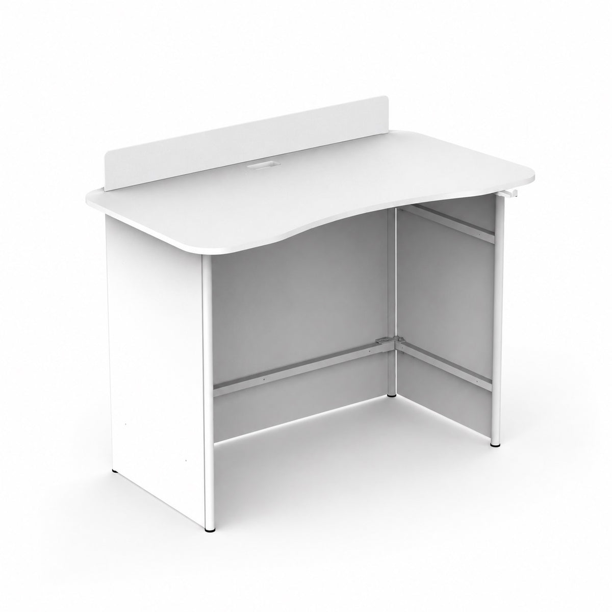 ProX XFH-MOVEWH, White Portable Folding Lightweight DJ Booth