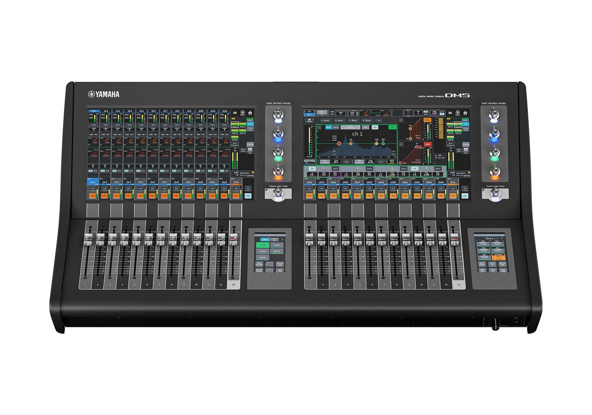 Yamaha DM5, 60-Channel Dual-Bay Digital Mixing Console with Dante, 26 Motorized Faders, and 96kHz Audio by Yamaha