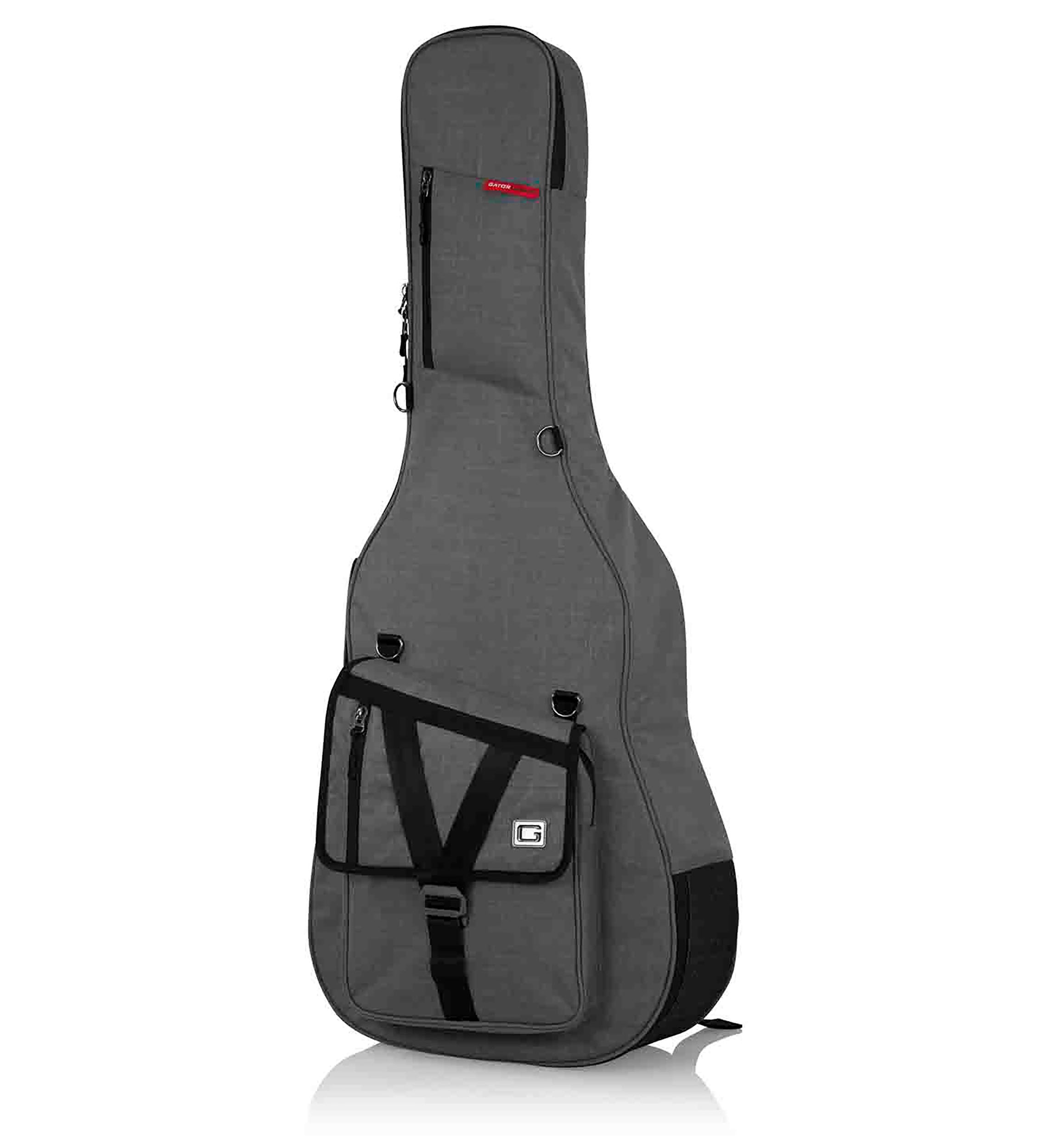 Gator Cases GT-ACOUSTIC-GRY Transit Series Acoustic Guitar Gig Bag with Light Grey Exterior by Gator Cases