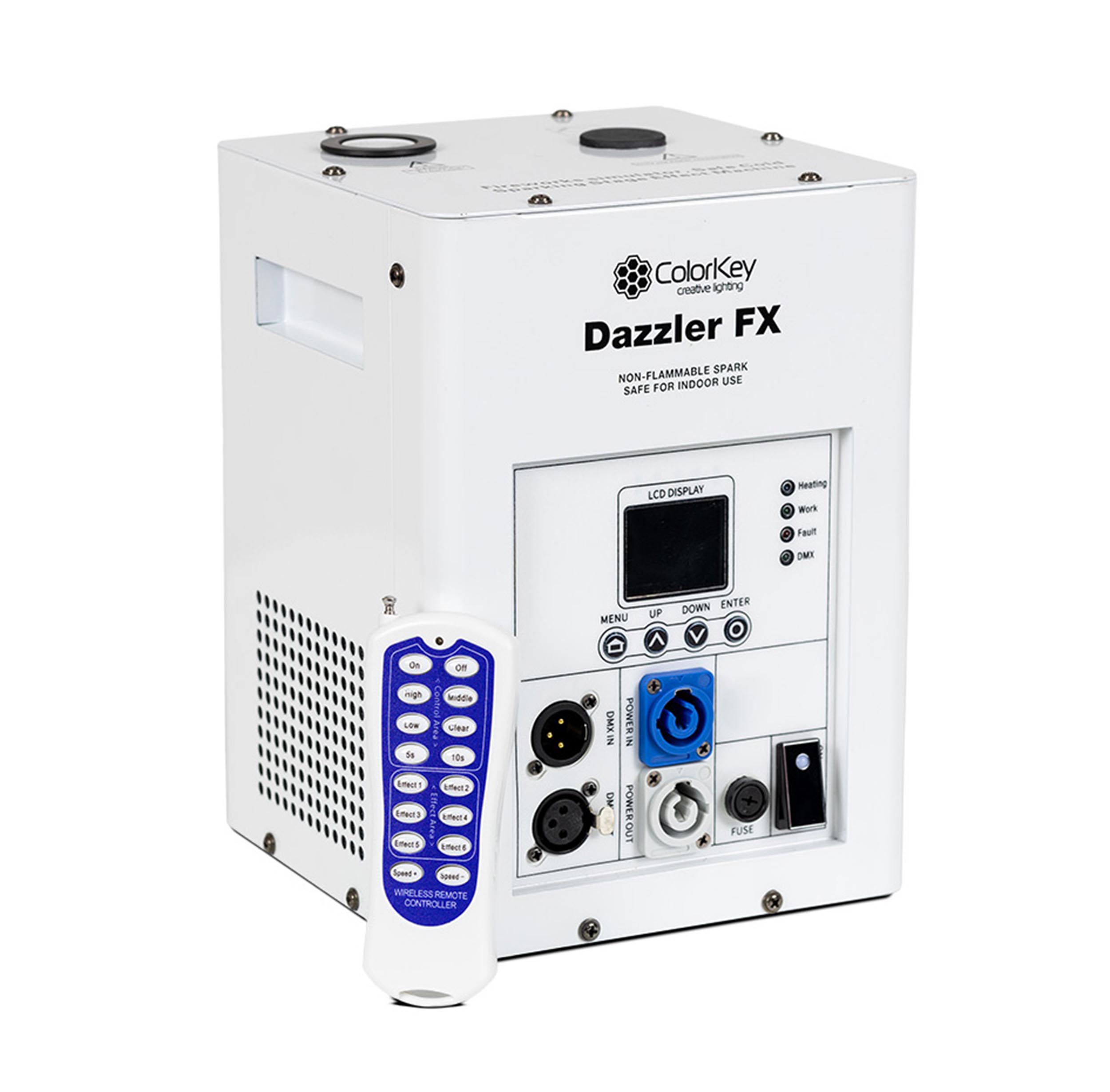 ColorKey CKU-7711, Dazzler Fx Mk2 Cold Spark Machine - White by ColorKey