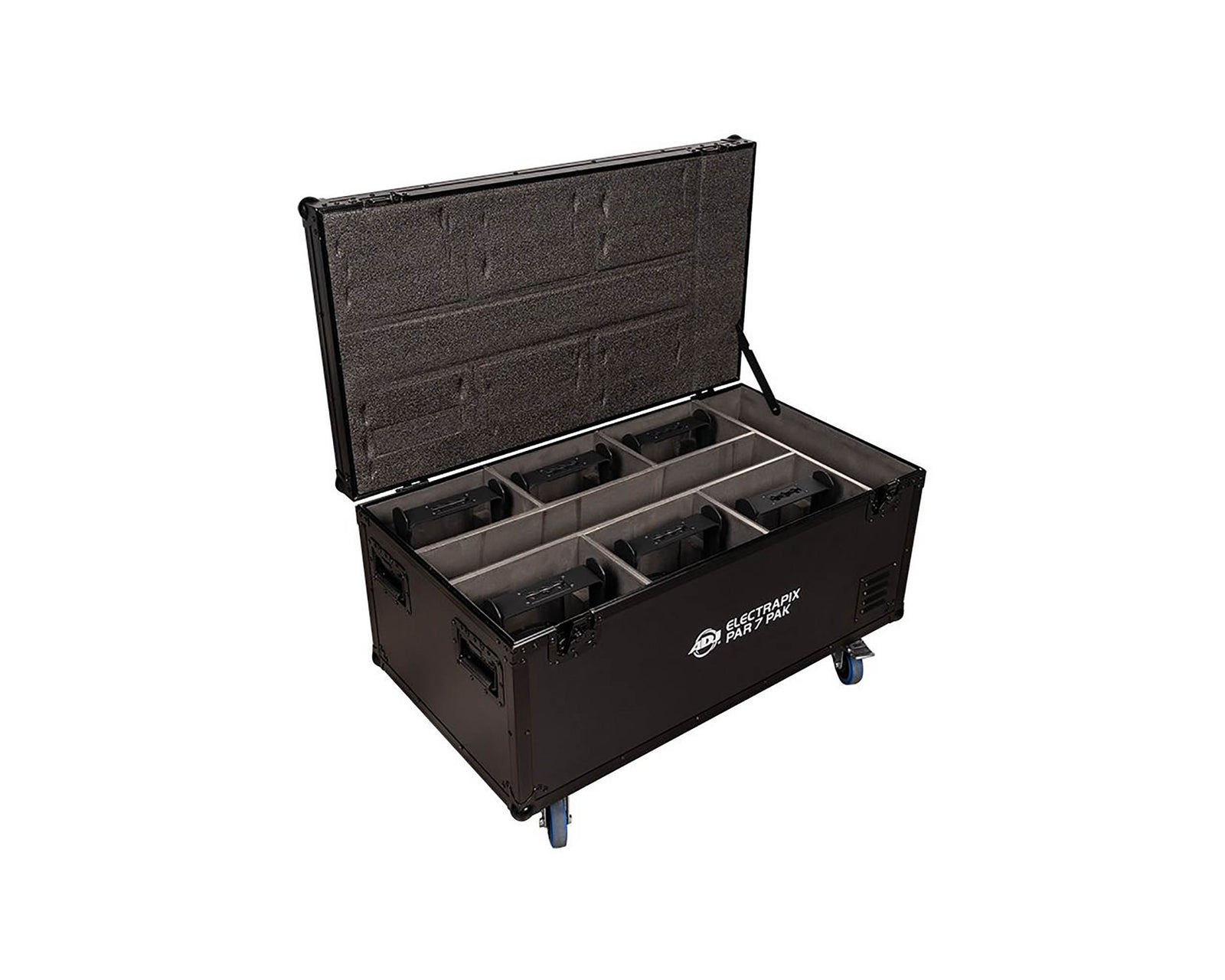 ADJ ElectraPix Par 7 Pak, Battery Powered, Wireless DMX LED Pars with Robust Road Case by ADJ