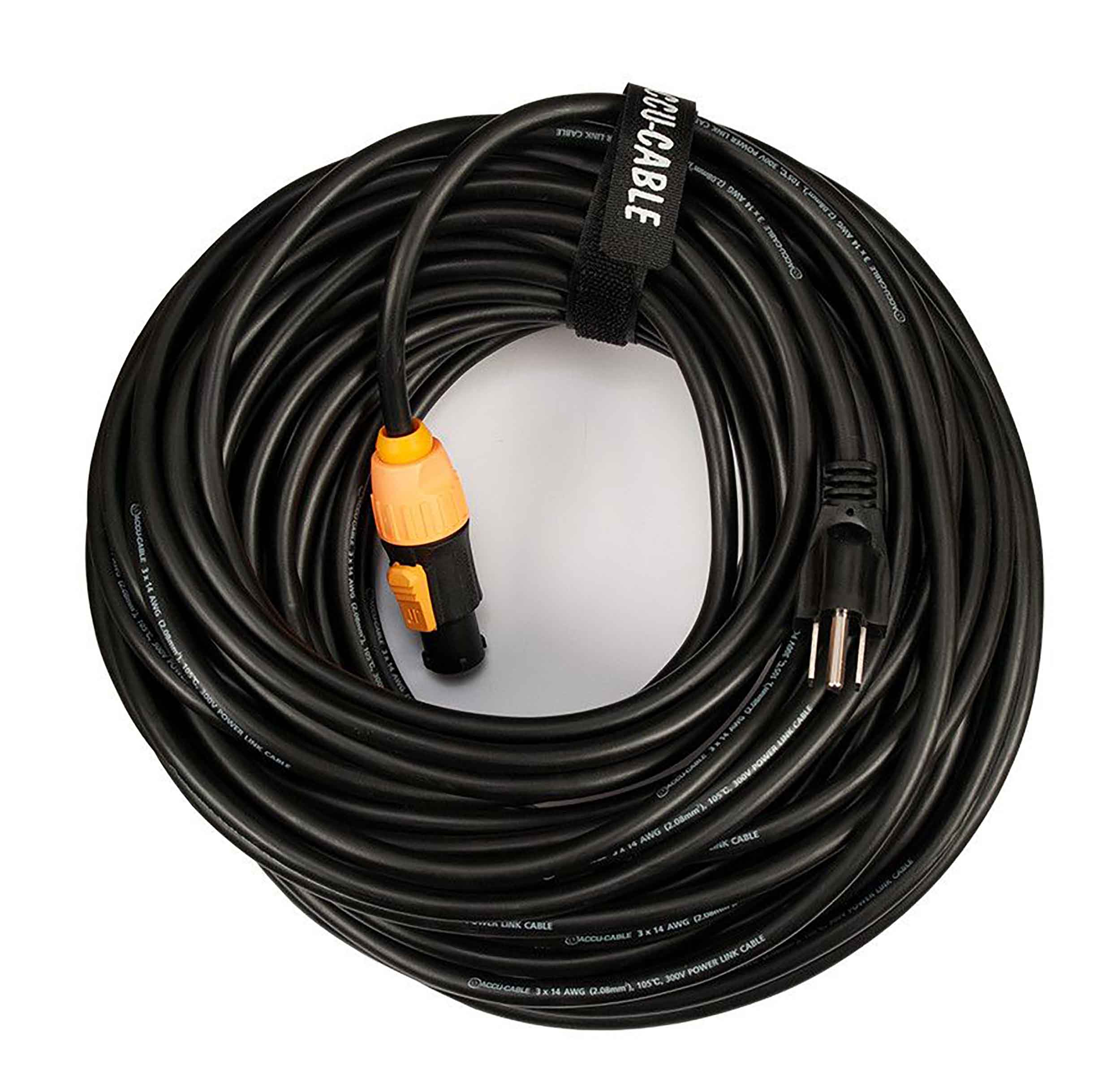 Accu-Cable IP65 Power Twist Lock to 3-Prong Edison Plug Cable by Accu Cable