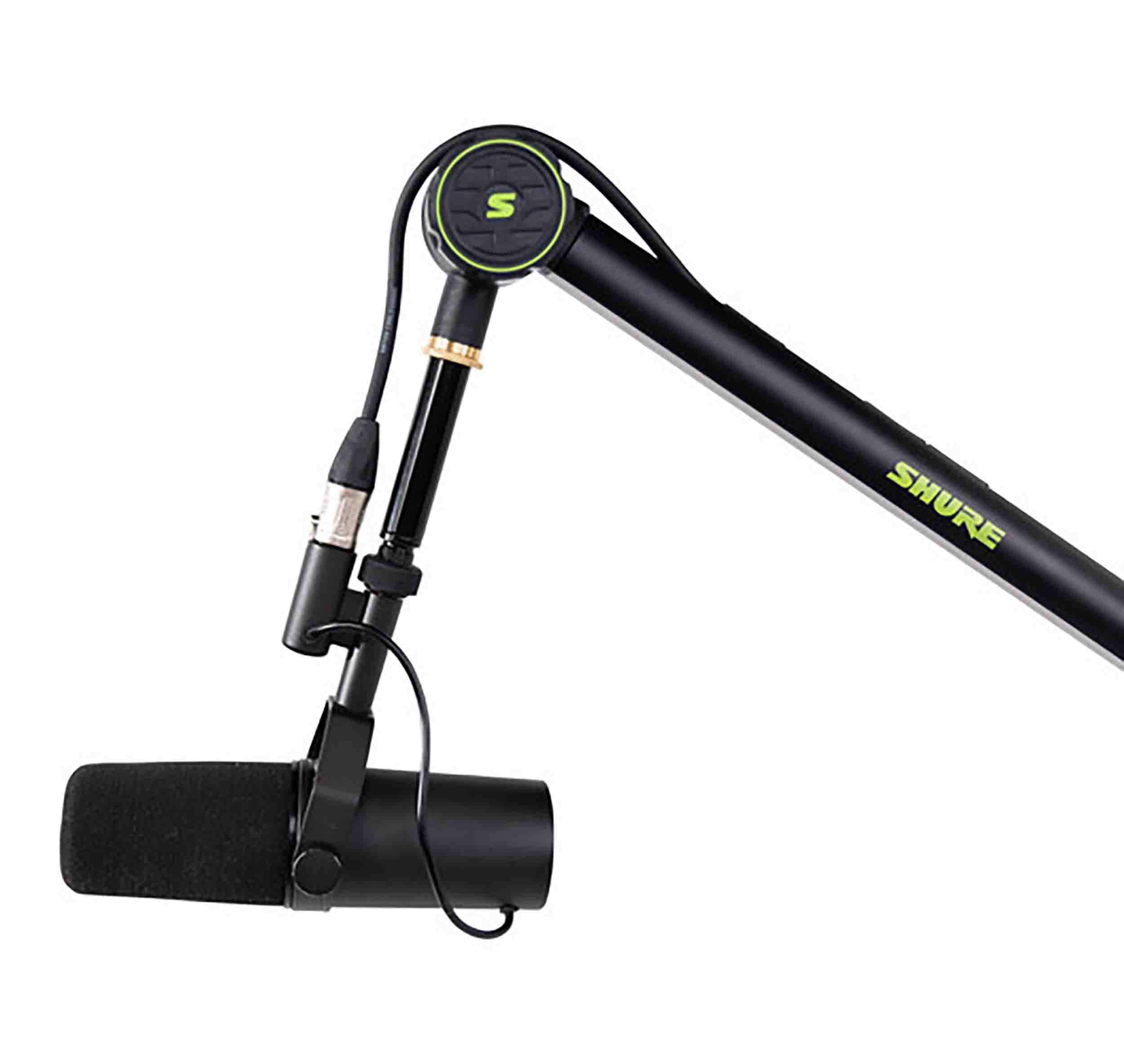Shure SM7DB Podcast Vocal Mic DJ Package with Studio Headphones and Boom Stand plus 15' XLR by Shure