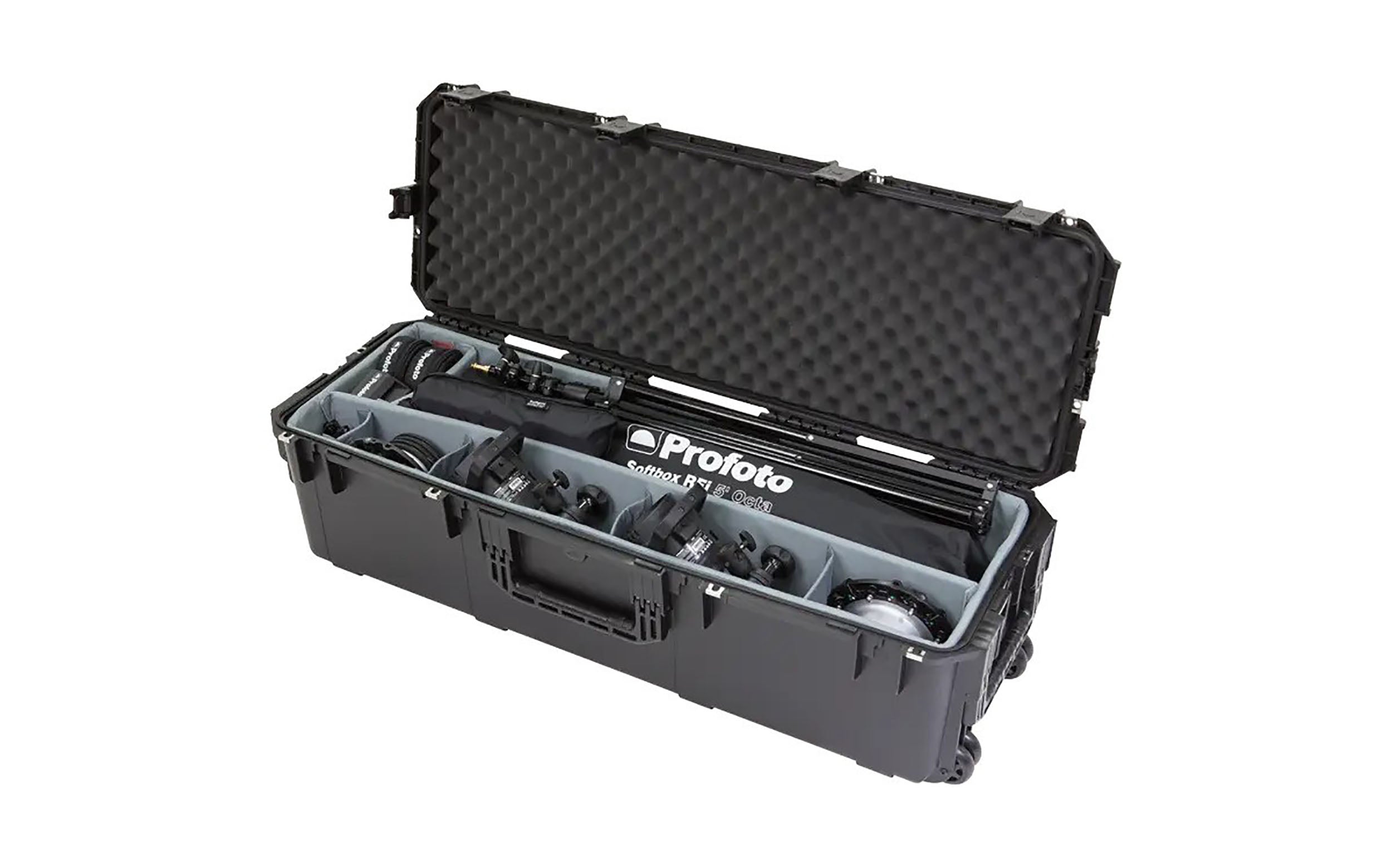 SKB Cases 3i-4213-12DT, iSeries Wheeled Waterproof Utility Case with Divider Set - Black by SKB Cases
