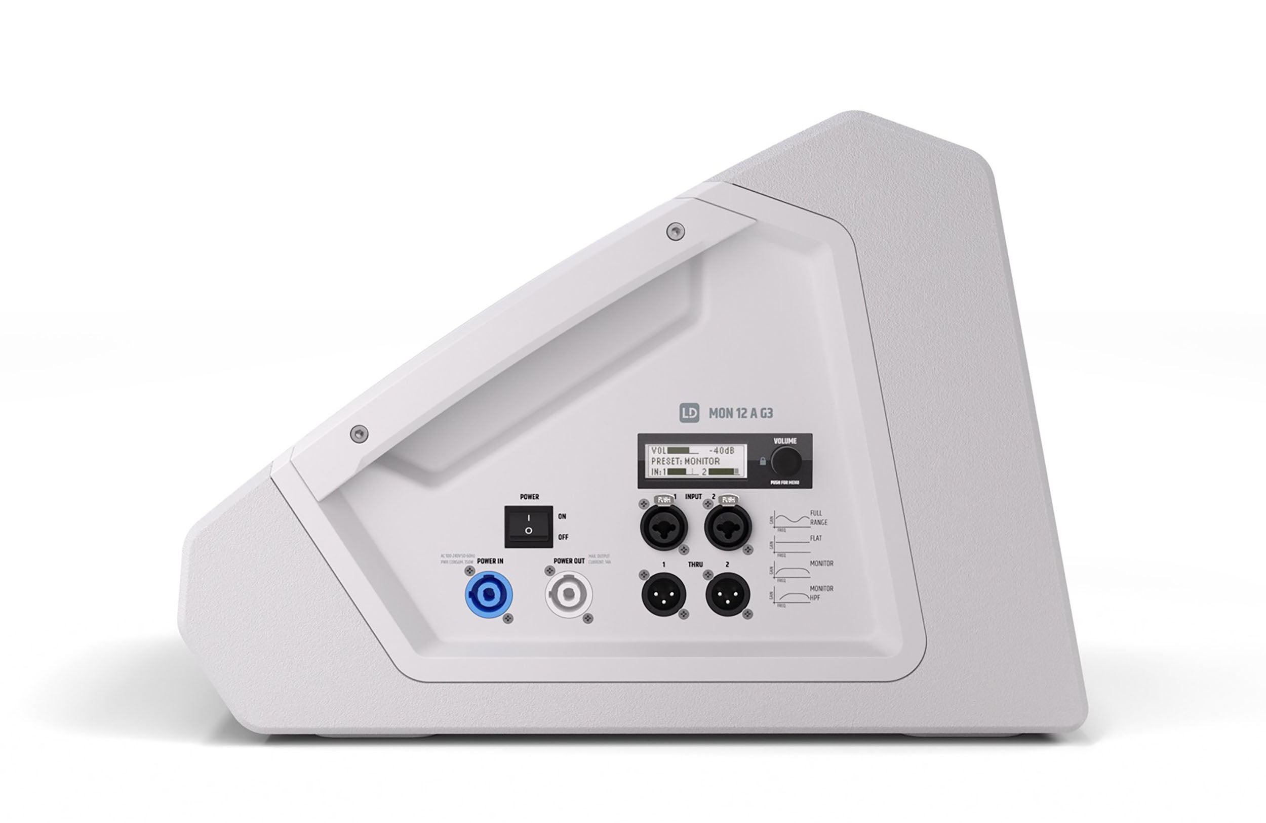 LD System LDS-MON12AG3W, 12" Powered Coaxial Stage Monitor - White by LD Systems