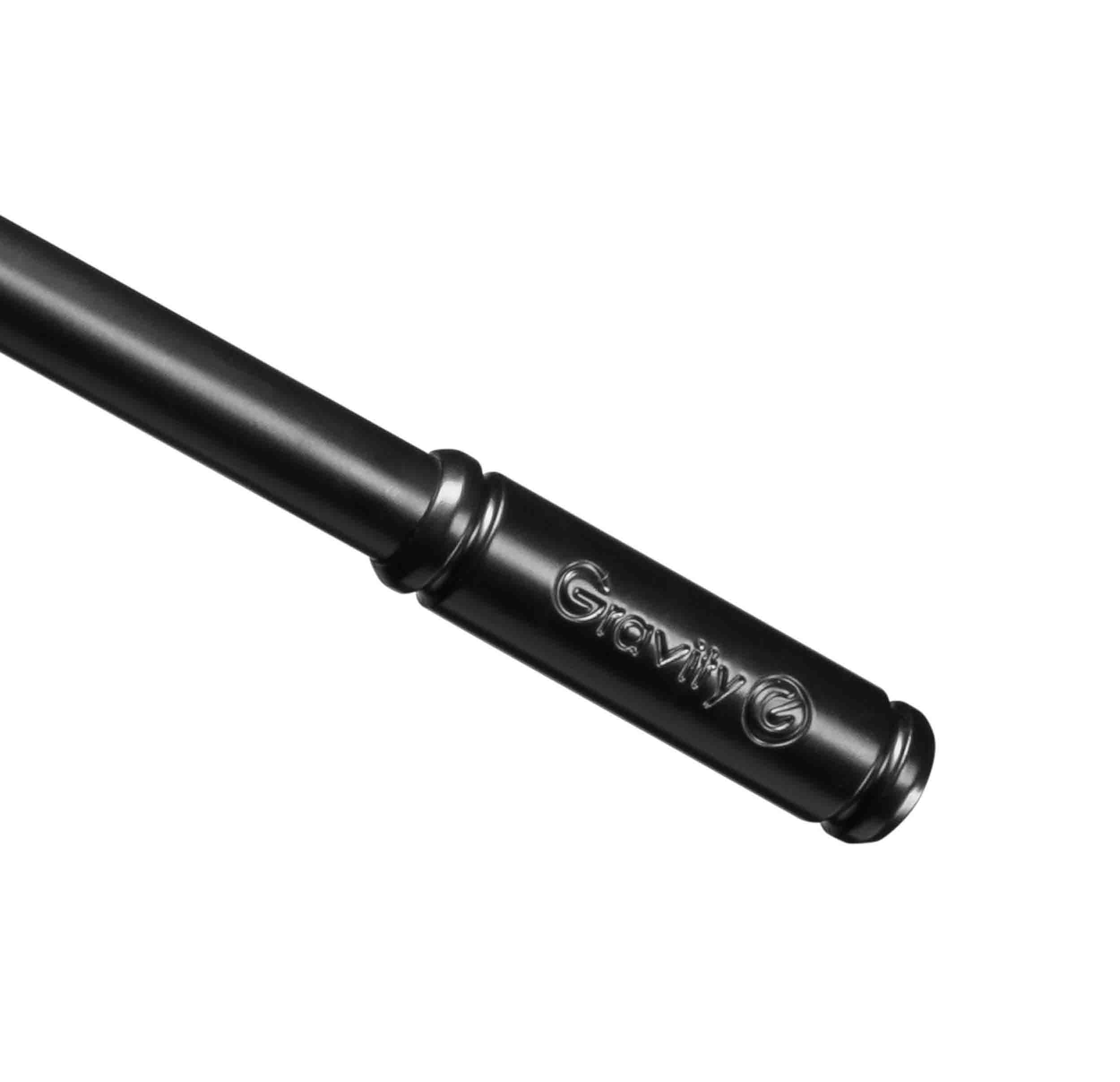 Gravity TMS 2222, Short Touring Series Microphone Stand with Round Base and 2-Point Adjustment Telescoping Boom by Gravity