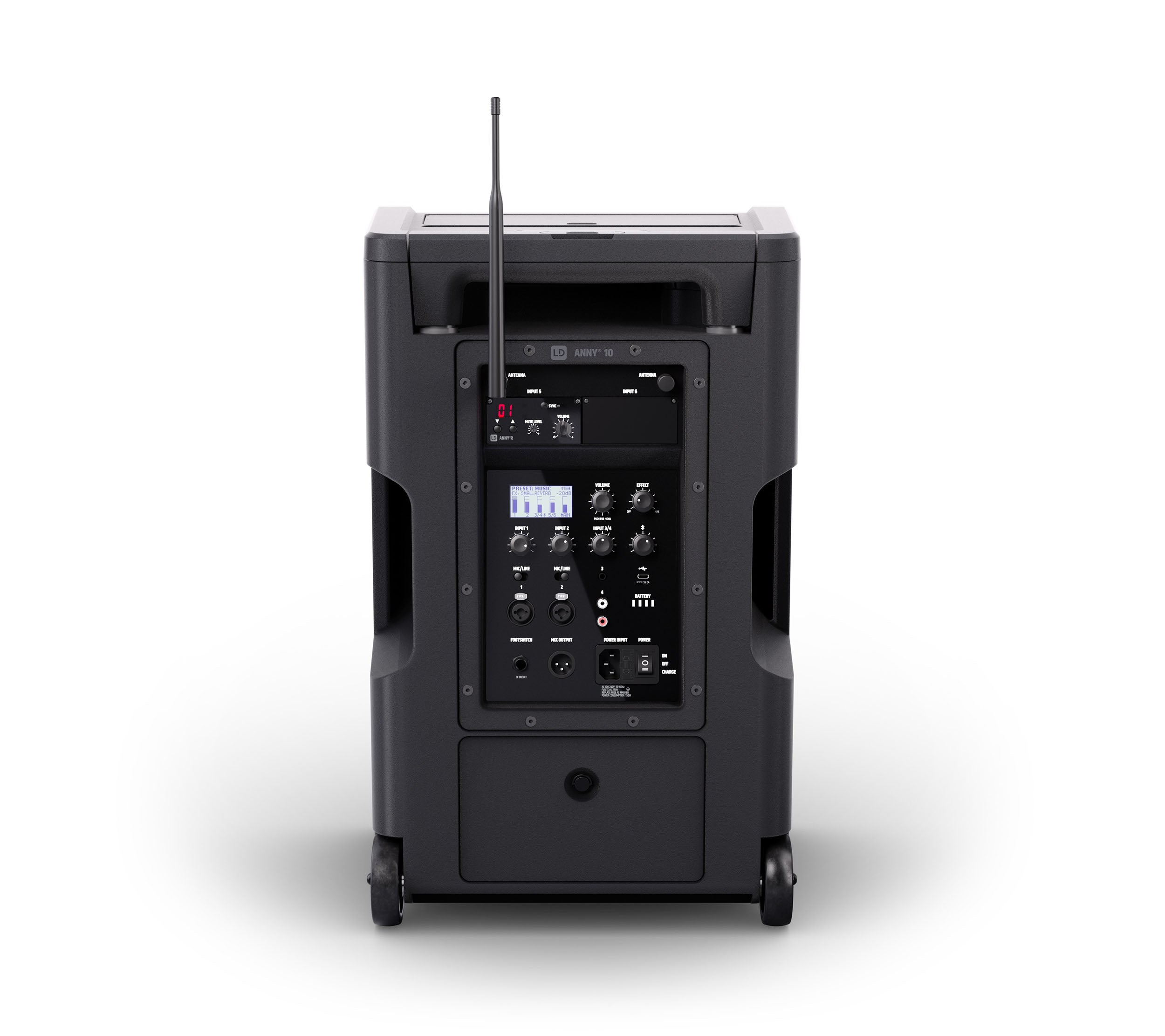 LD Systems ANNY 10 HHD B5.1, 10" Portable Battery-Powered Bluetooth PA System with Mixer And 1x Wireless Handheld Microphone by LD Systems
