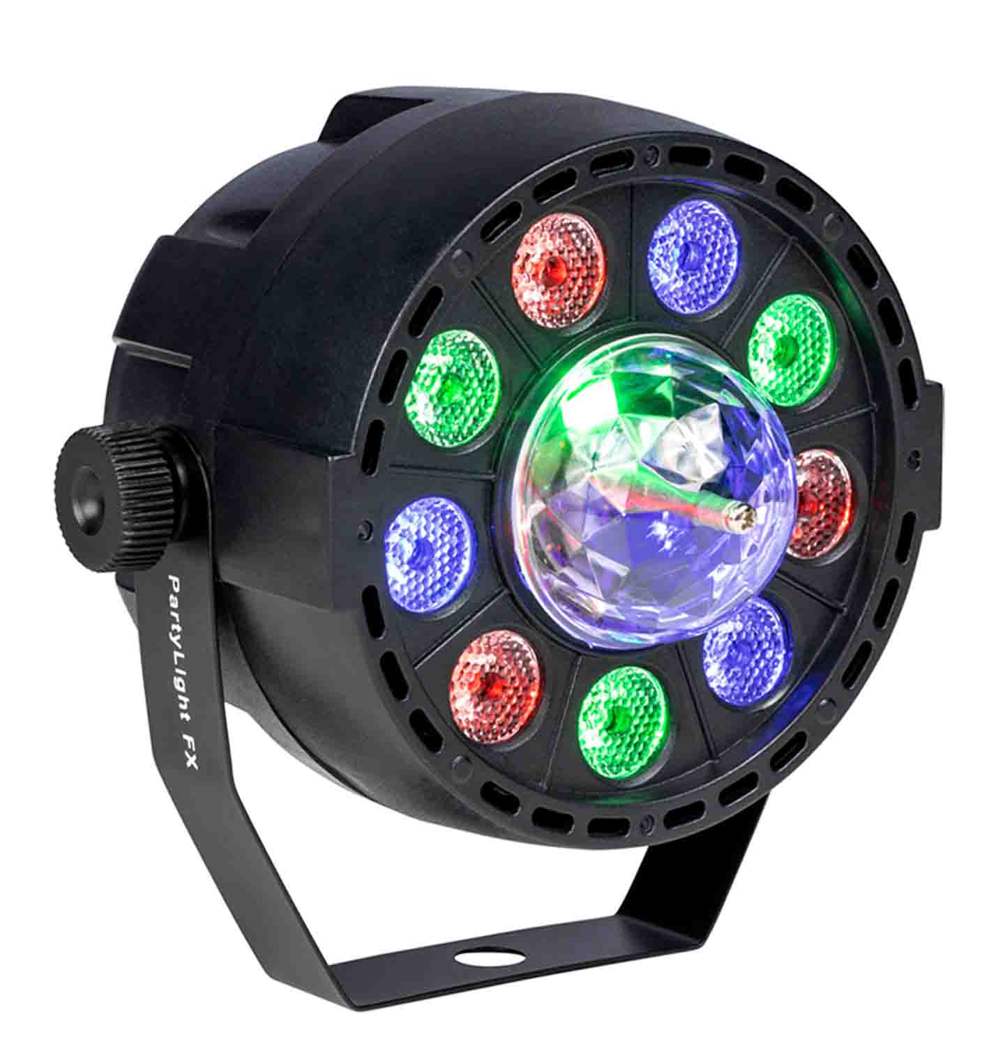Colorkey CKU-1080 Party Light FX Compact LED Wash Light with Motorized RGB Party Bulb Effect by ColorKey