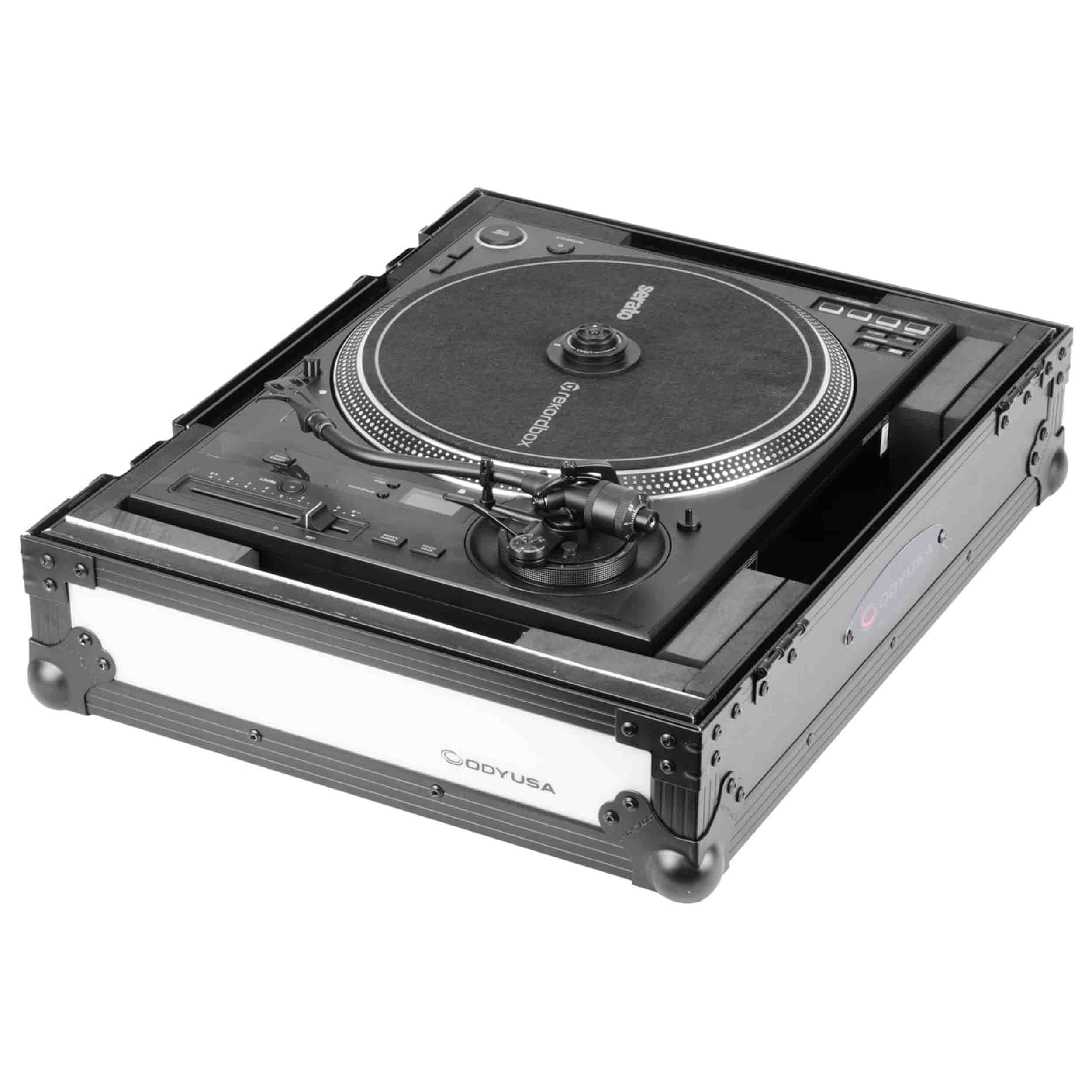 Odyssey FFXCRSS121200BL,Turntable Flight FX Case for LED Black Label Pioneer DJ PLX-CRSS12 and Technics 1200 by Odyssey