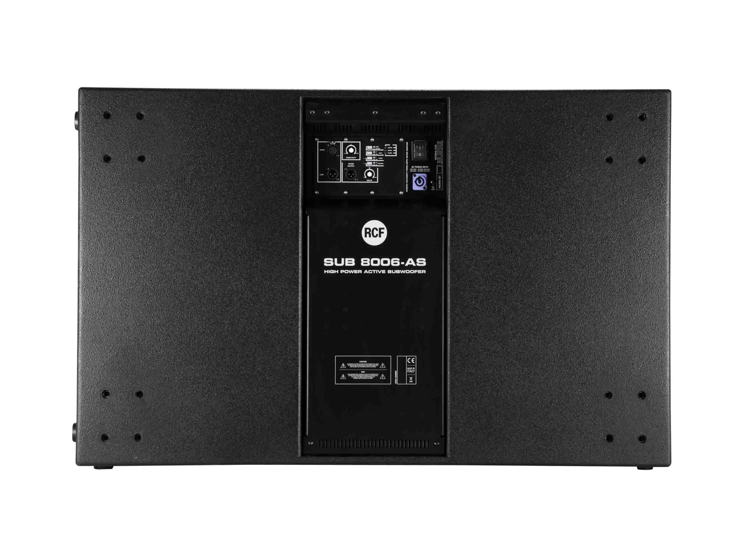 RCF SUB-8006-AS Professional Series Active High Power Subwoofer - Black by RCF