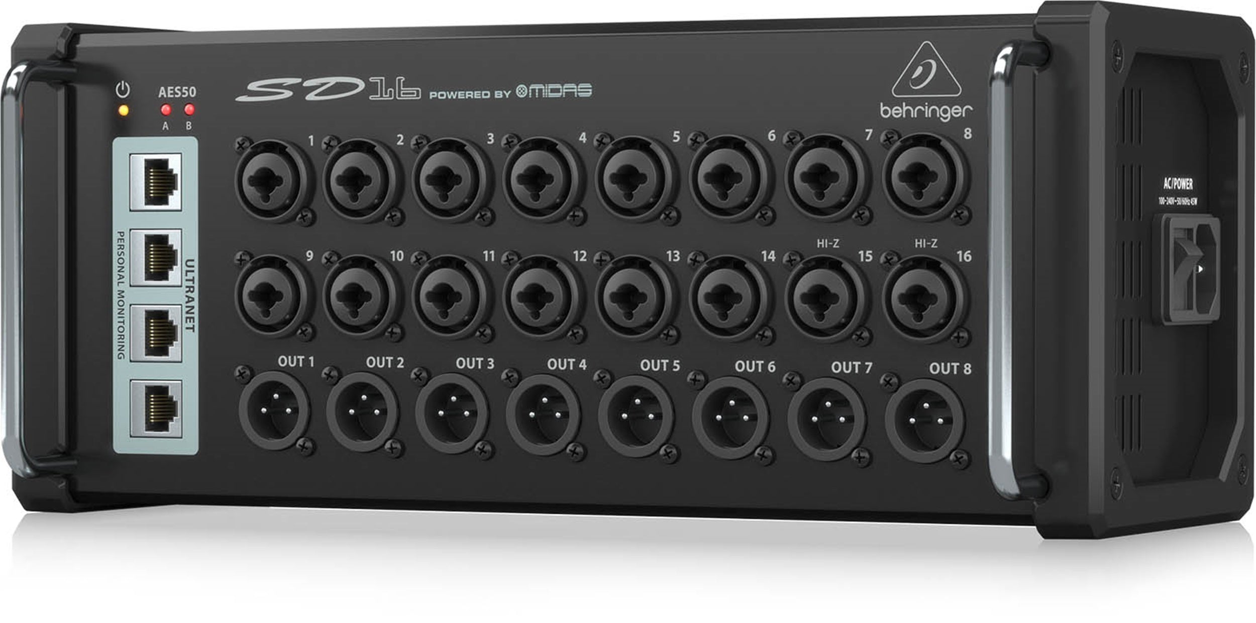 Behringer SD16, 8 Outputs Stage Box with 16 Remote-Controllable Midas Preamps by Behringer