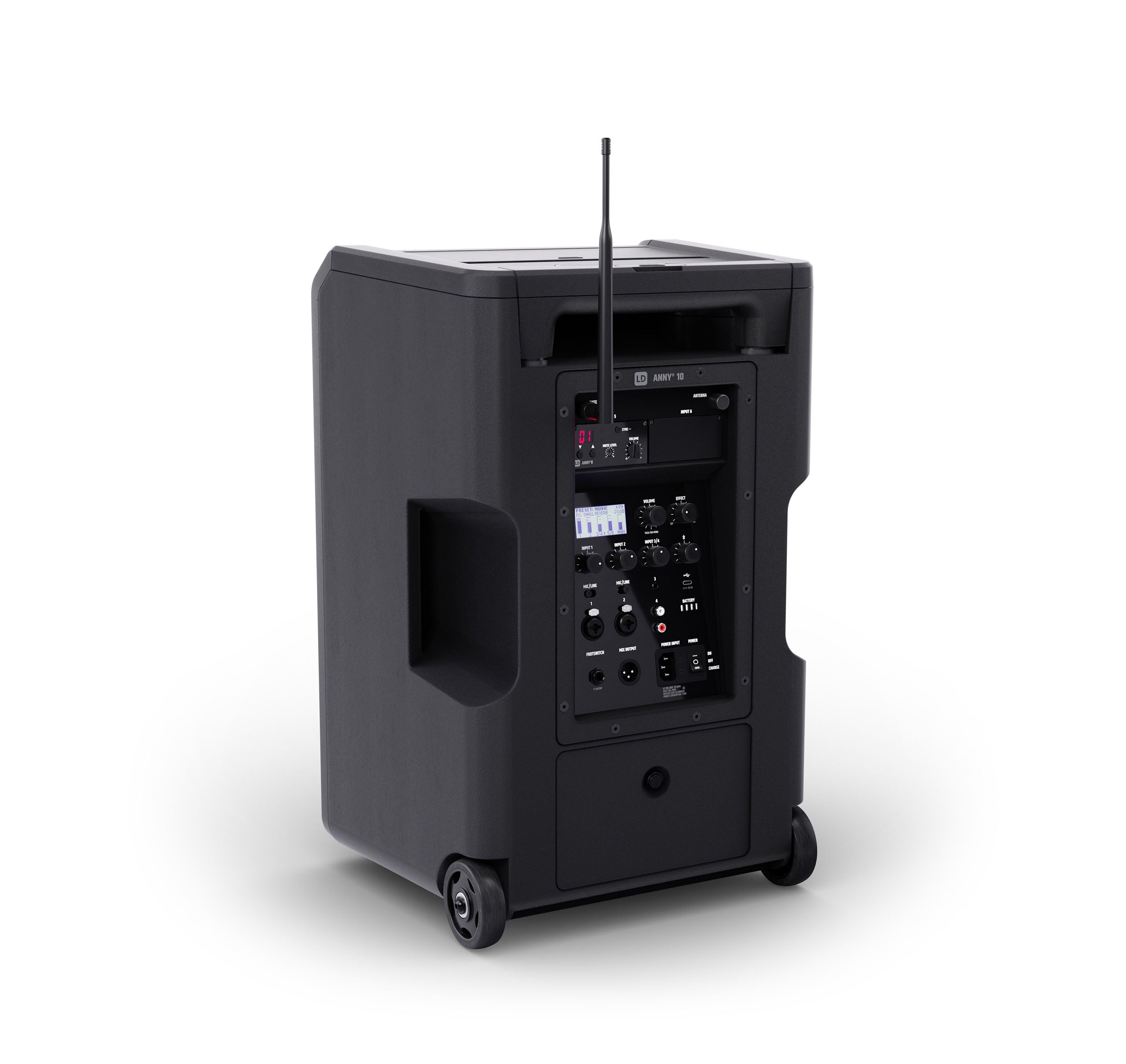 LD Systems ANNY 10 HHD B5.1, 10" Portable Battery-Powered Bluetooth PA System with Mixer And 1x Wireless Handheld Microphone by LD Systems