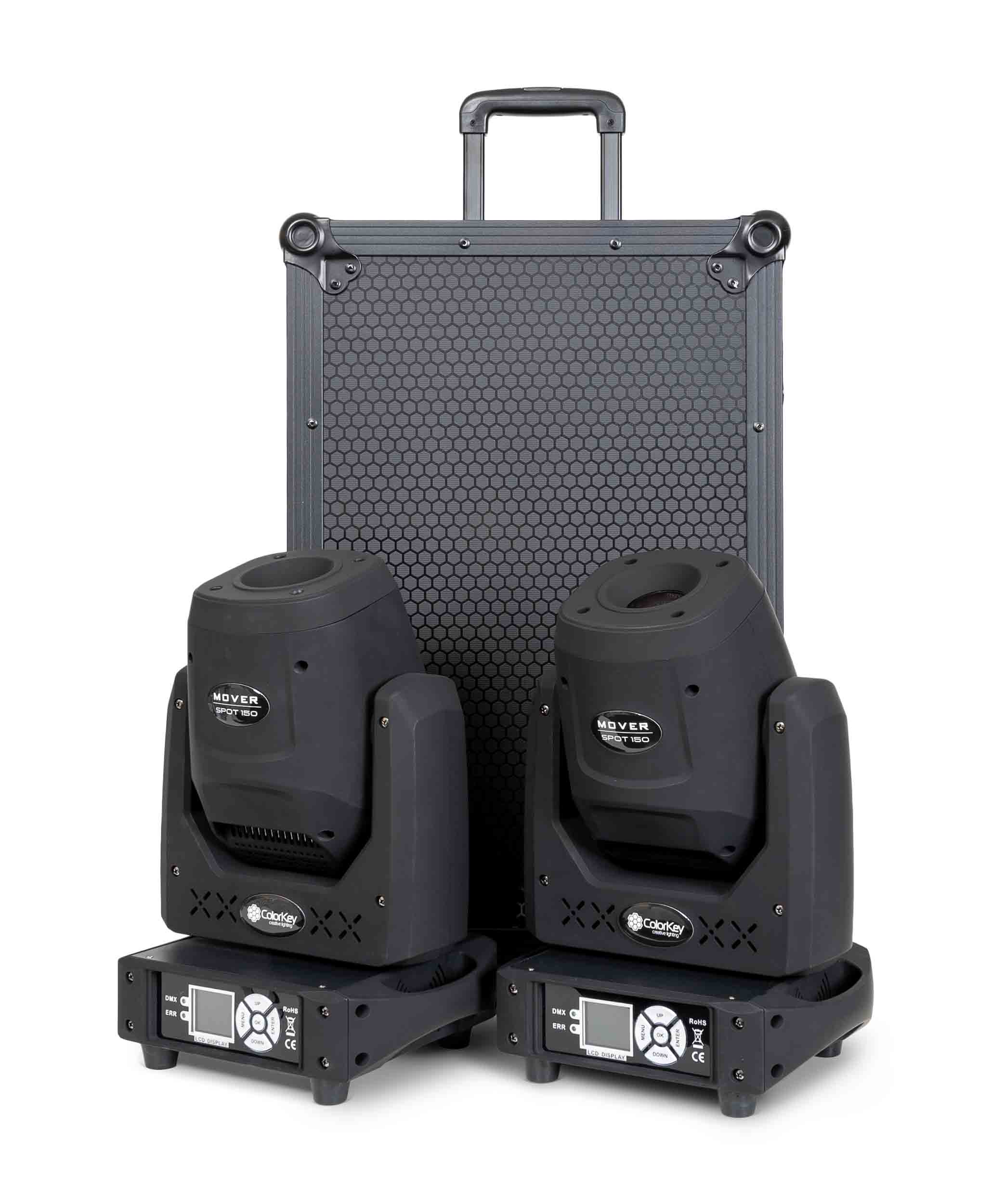 Colorkey CKU-5053, Mover Spot 150 2-Pack Bundle with Trolley - Black by ColorKey