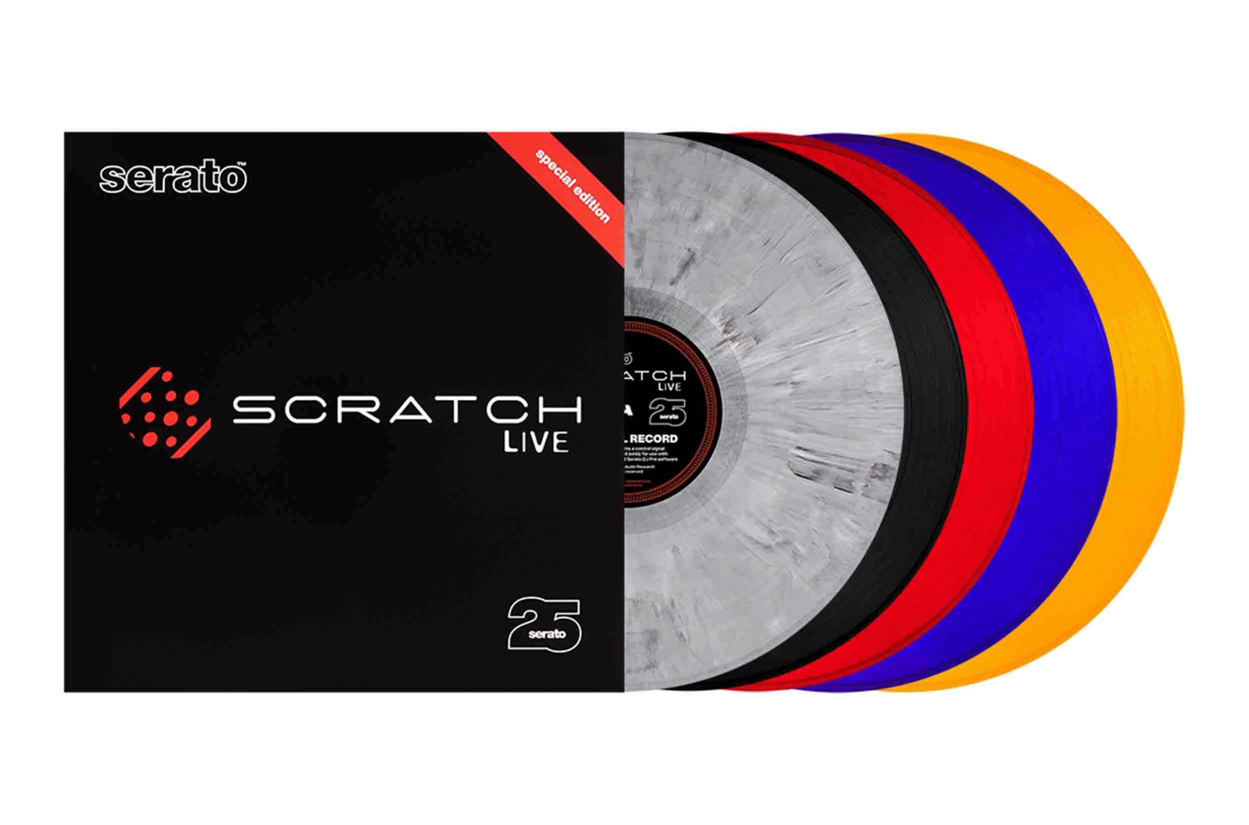 Serato SCV-SP-ANN-25, 25th Anniversary Scratch Live Control Vinyl - Blind Box Color Received Is Random by Serato