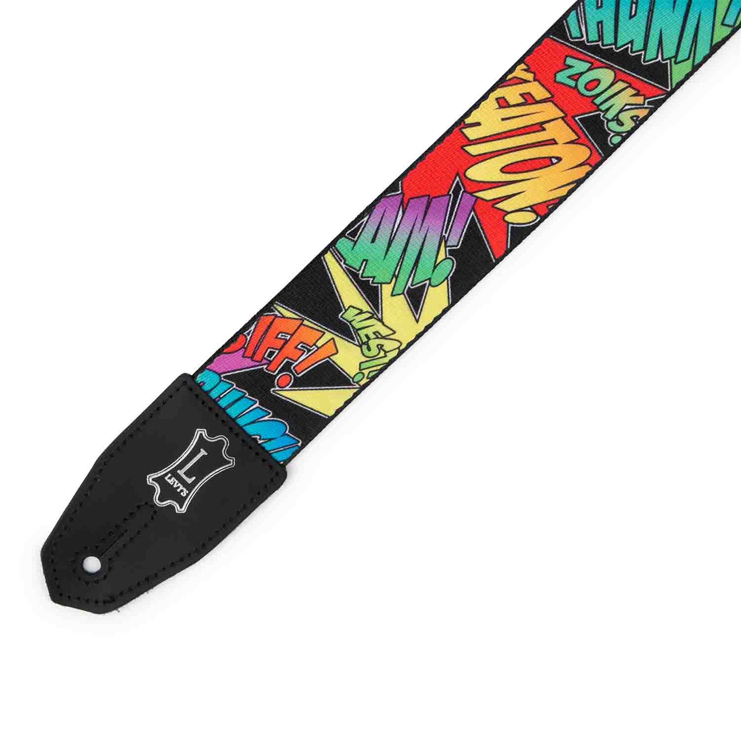 Levy's MPD2-036 Polyester Guitar Strap with Comic Book Onomatopoeia Motif by Levy's