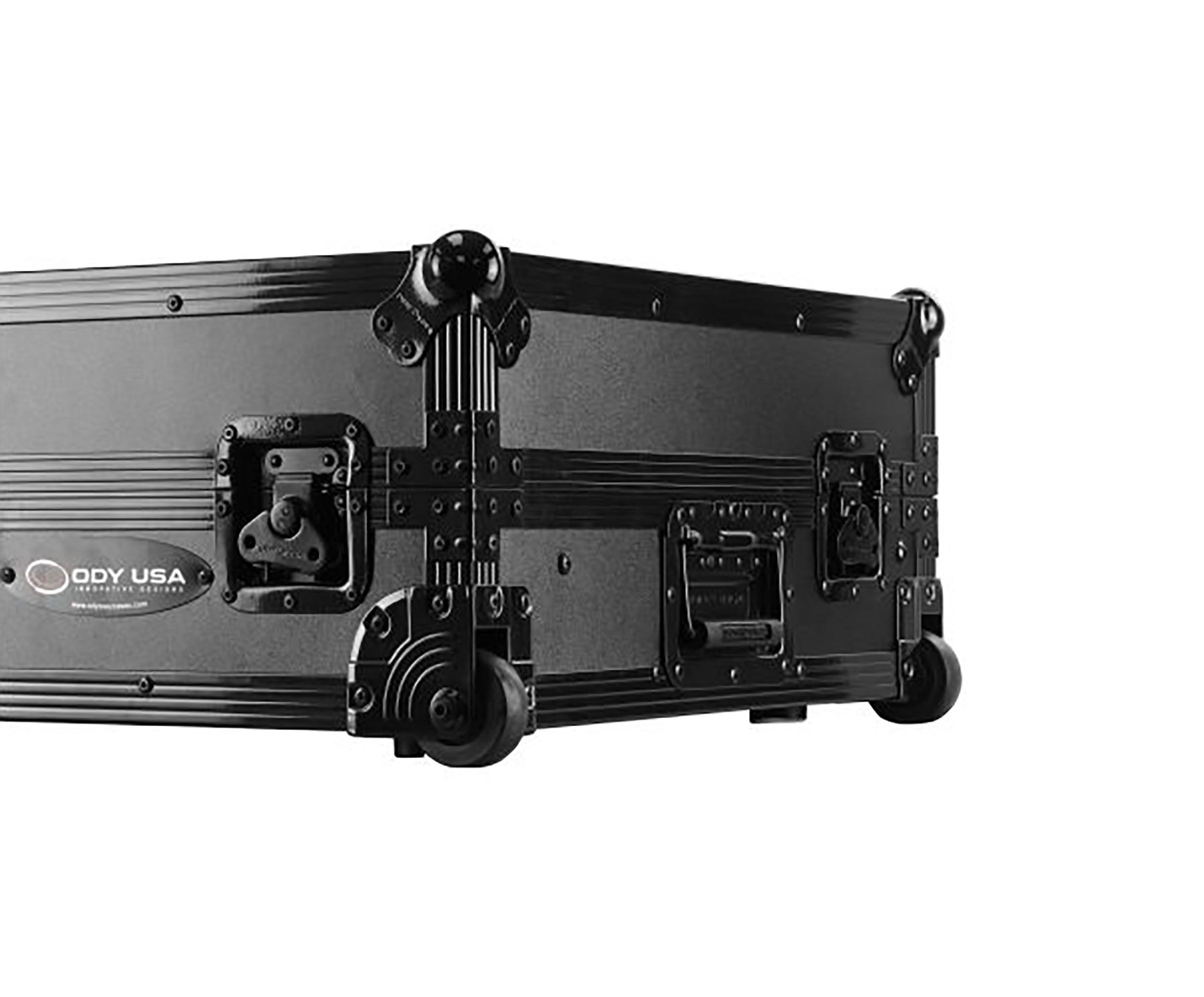Odyssey FZGSDDJGRV6BL1UCW, Protective Case for AlphaTheta DDJ-GRV6 1U with Patented Glide Platform and Corner Wheels - Black by Odyssey