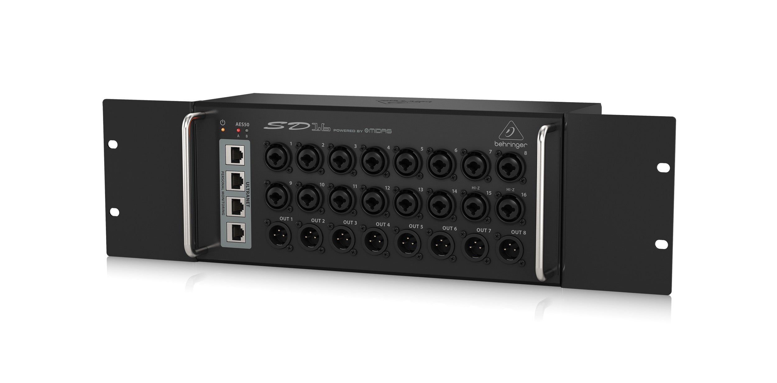 Behringer SD16, 8 Outputs Stage Box with 16 Remote-Controllable Midas Preamps by Behringer